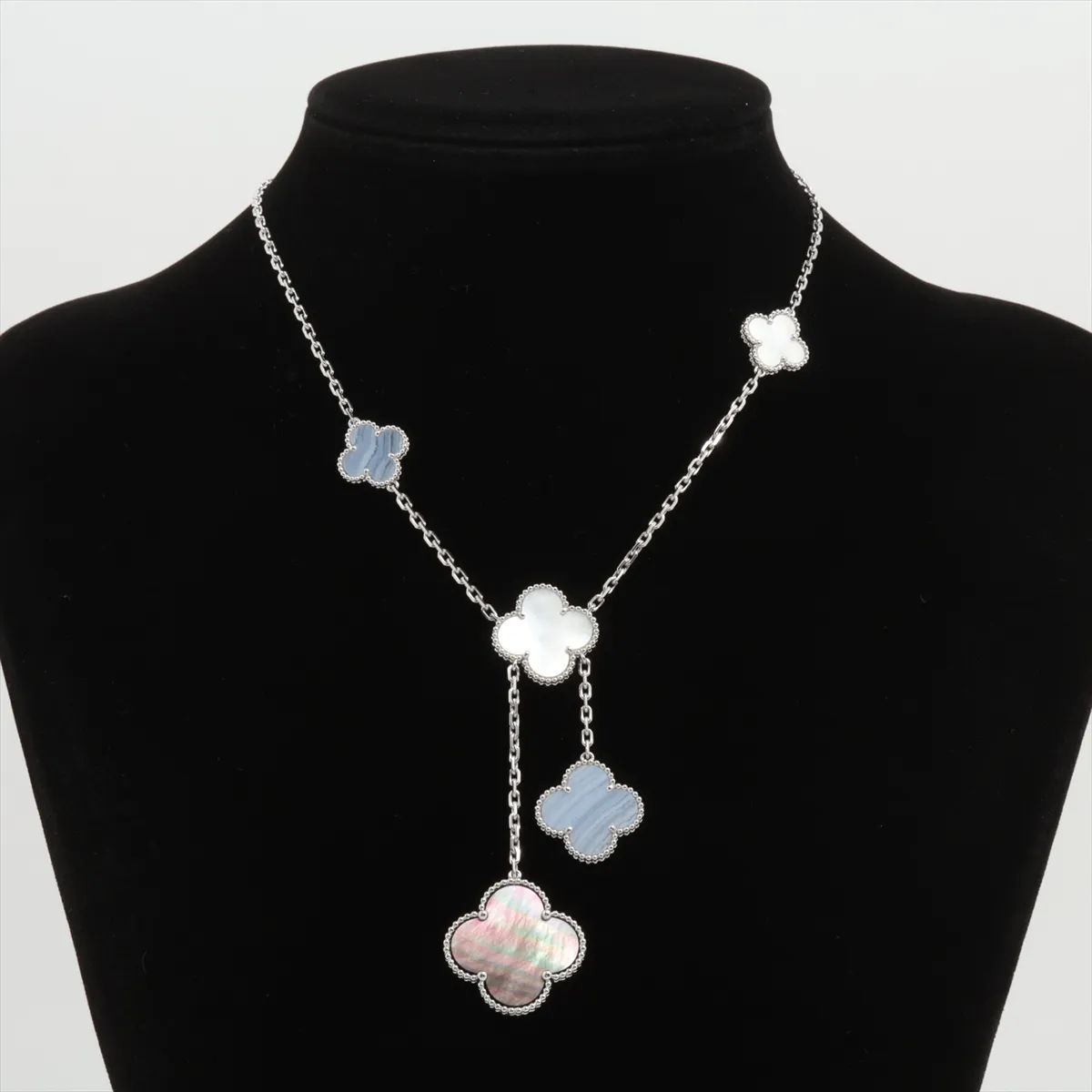 Magic Alhambra 6P Shell Chalcedony Necklace 750(WG) 28.4g JB951395 VCARN18900 — view 6