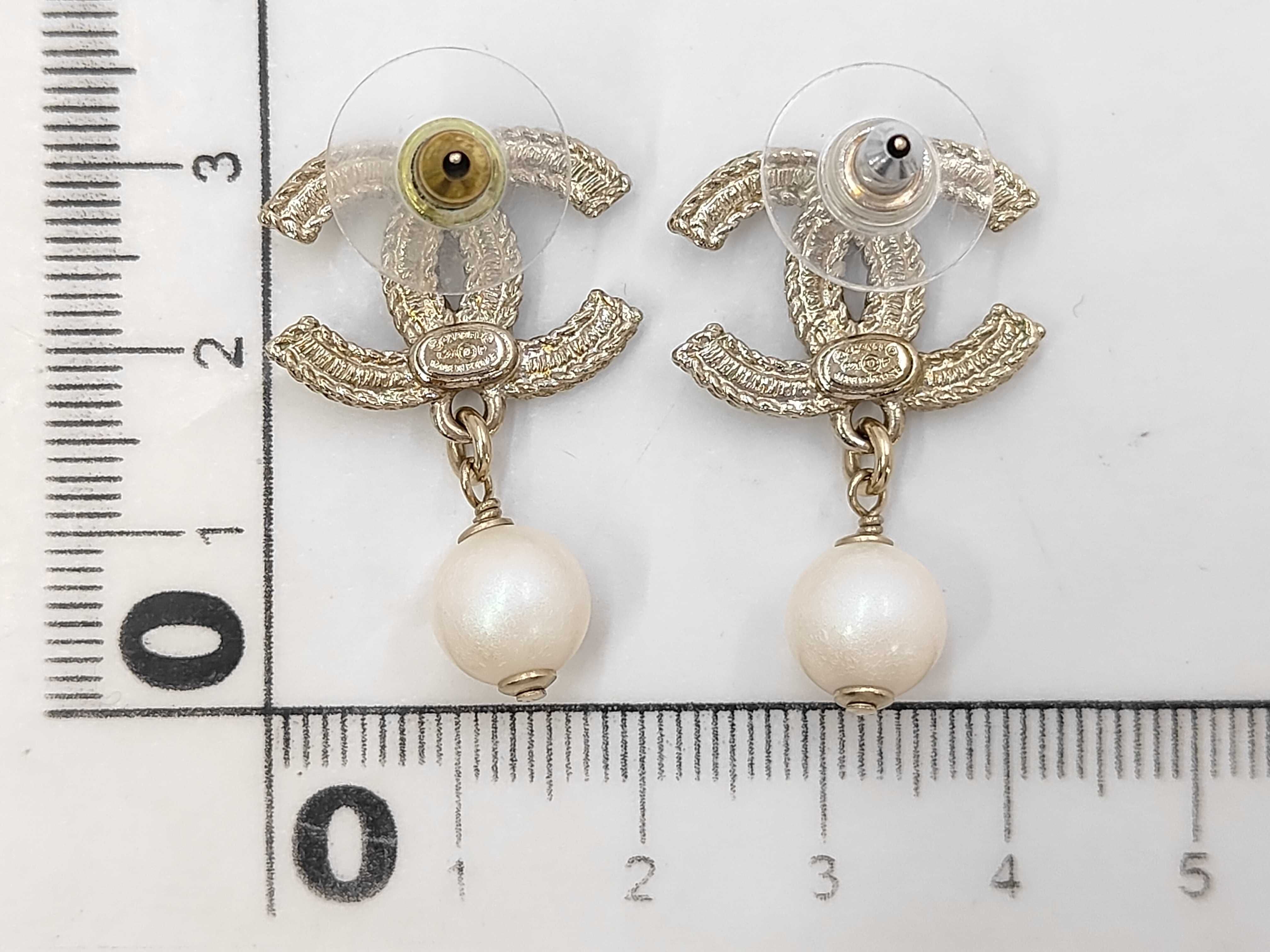 Coco Mark C21P Rhinestone Pearl Earrings — view 3