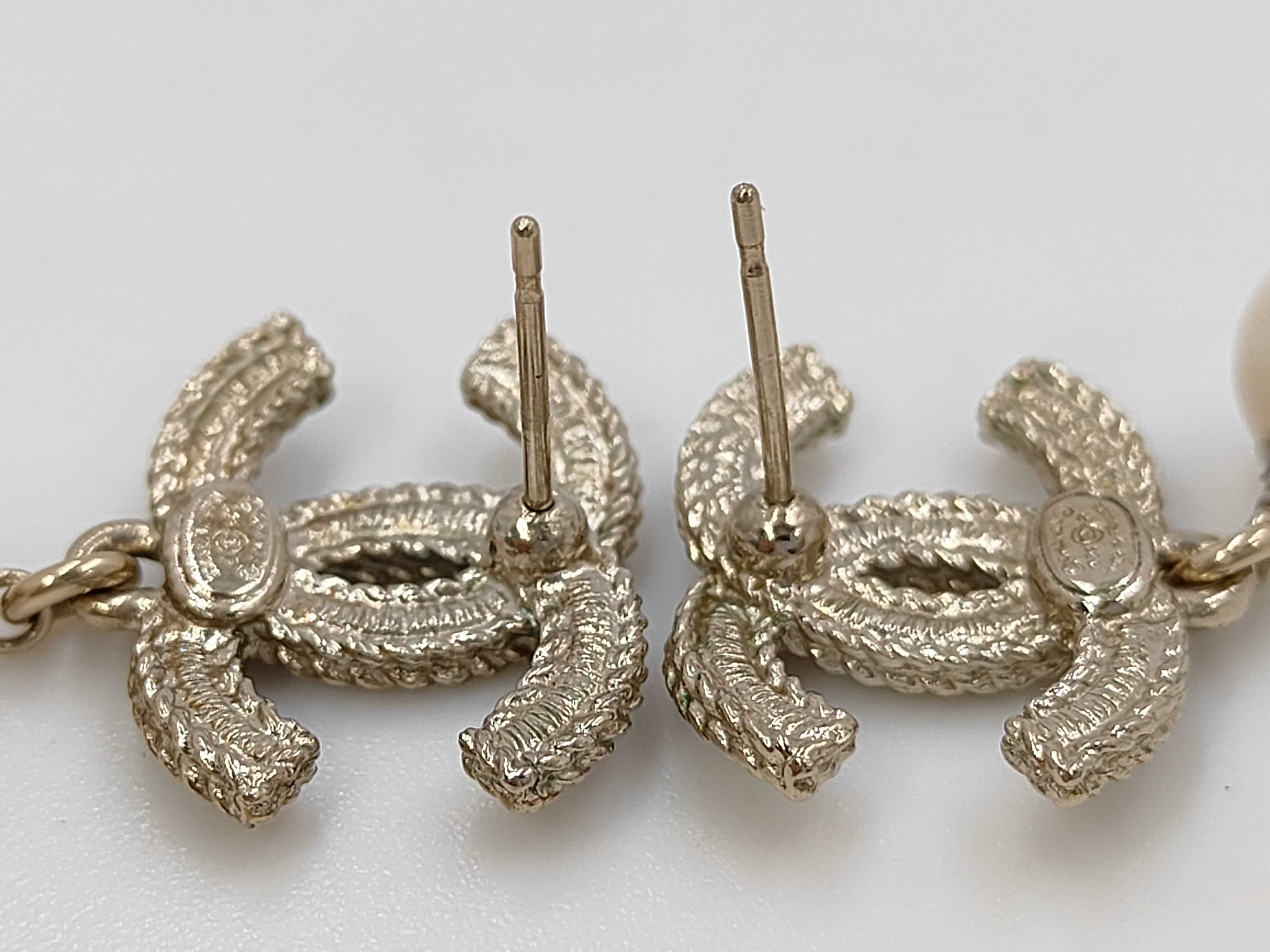 Coco Mark C21P Rhinestone Pearl Earrings — view 4