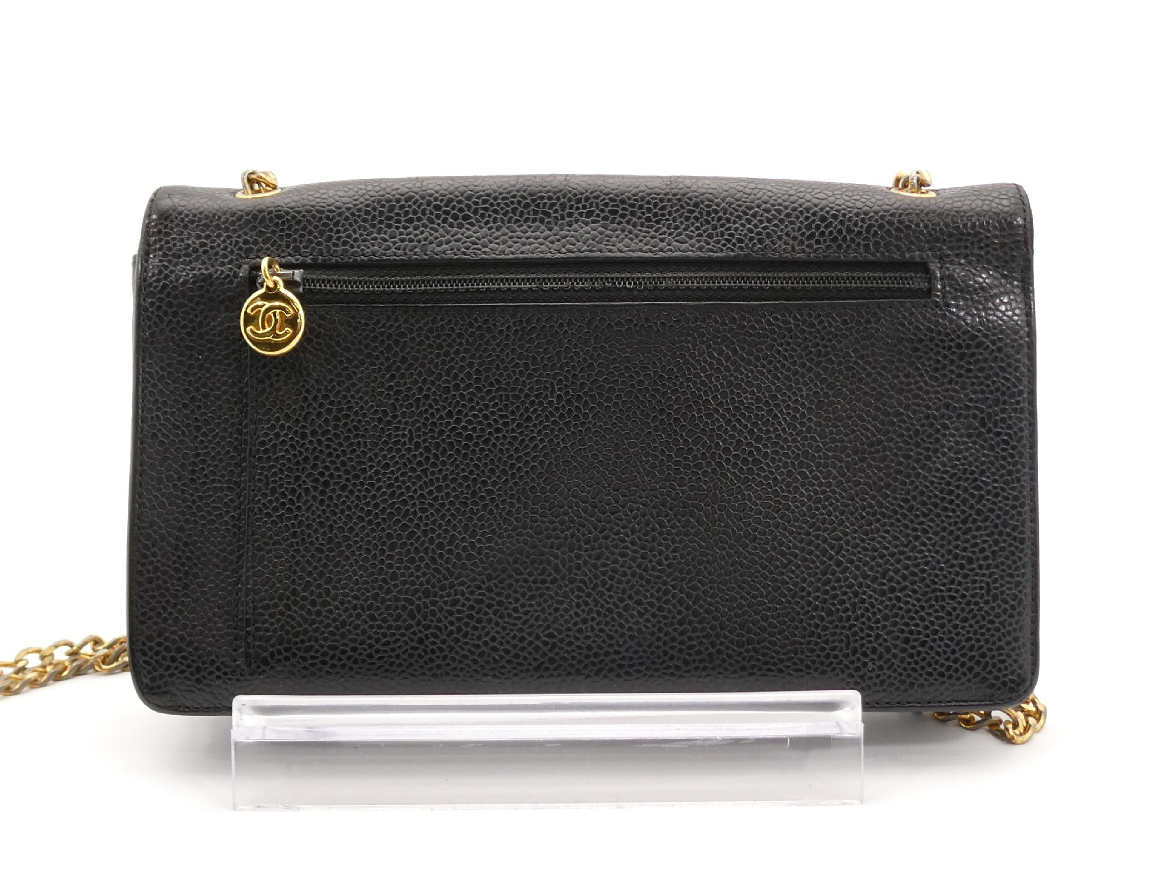 Caviar Skin Coco Mark Chain Wallet Shoulder Bag — view 2
