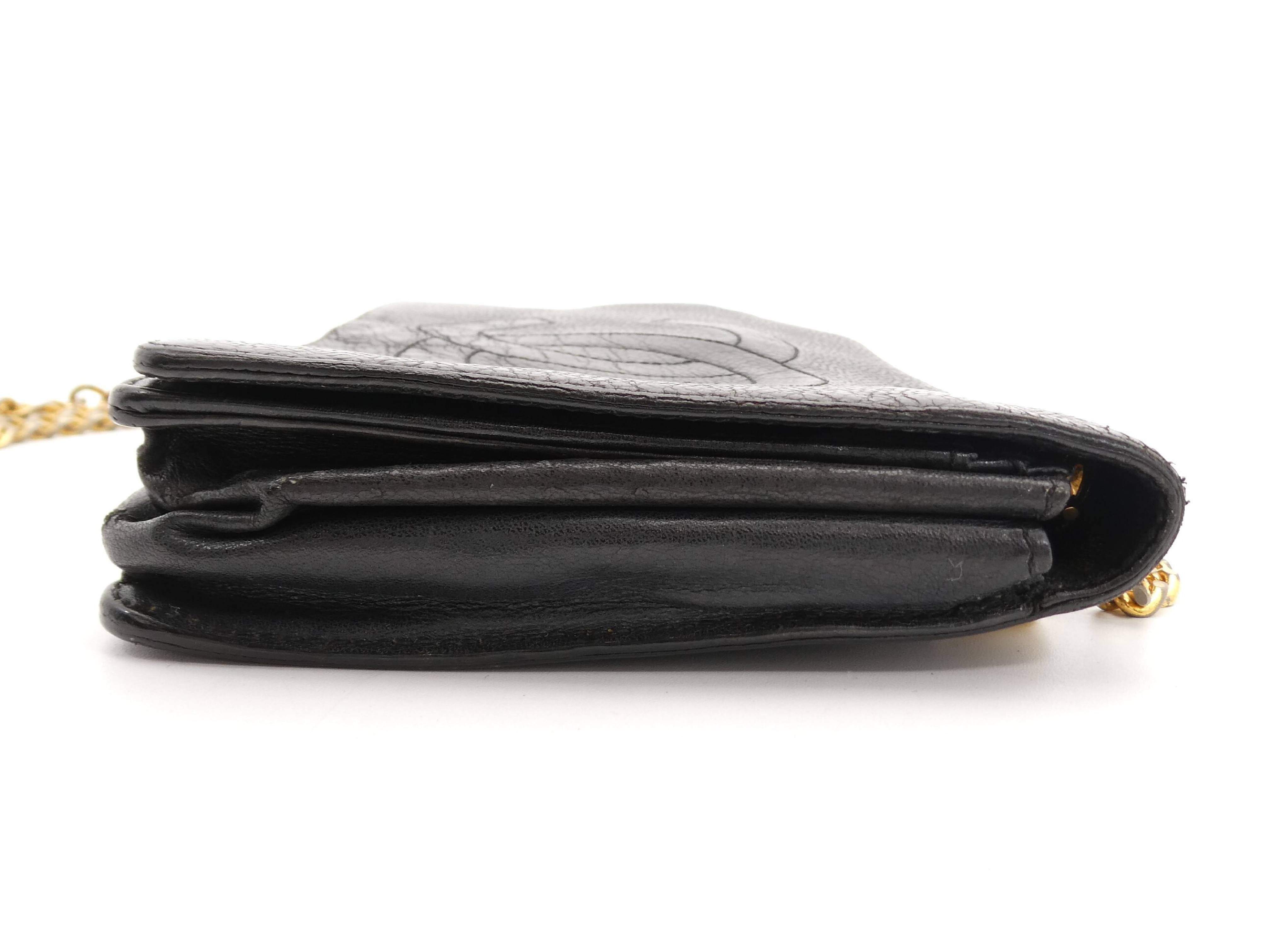 Caviar Skin Coco Mark Chain Wallet Shoulder Bag — view 4