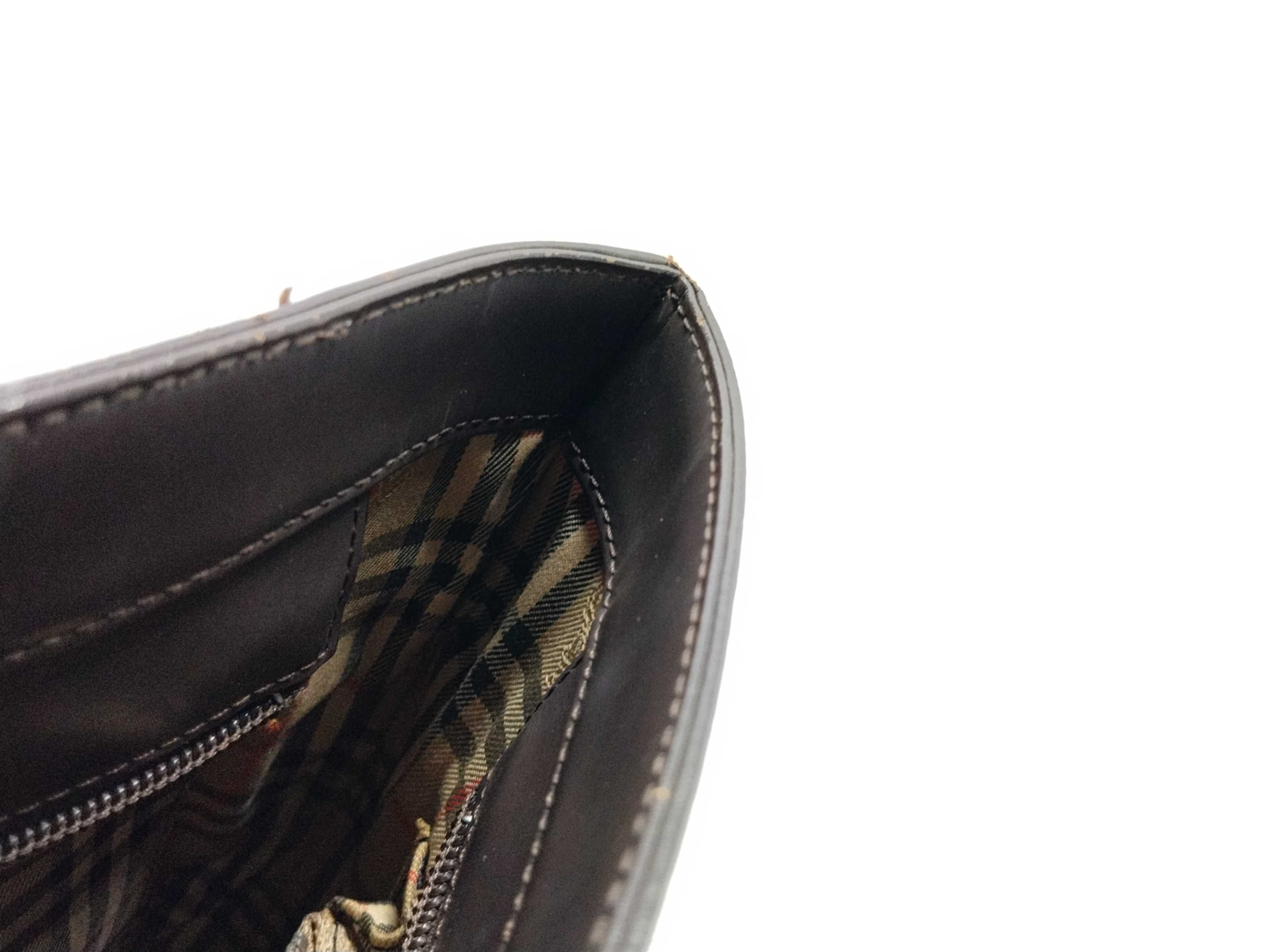 Nova Check Leather Bucket Handbag Tote Bag — view 12