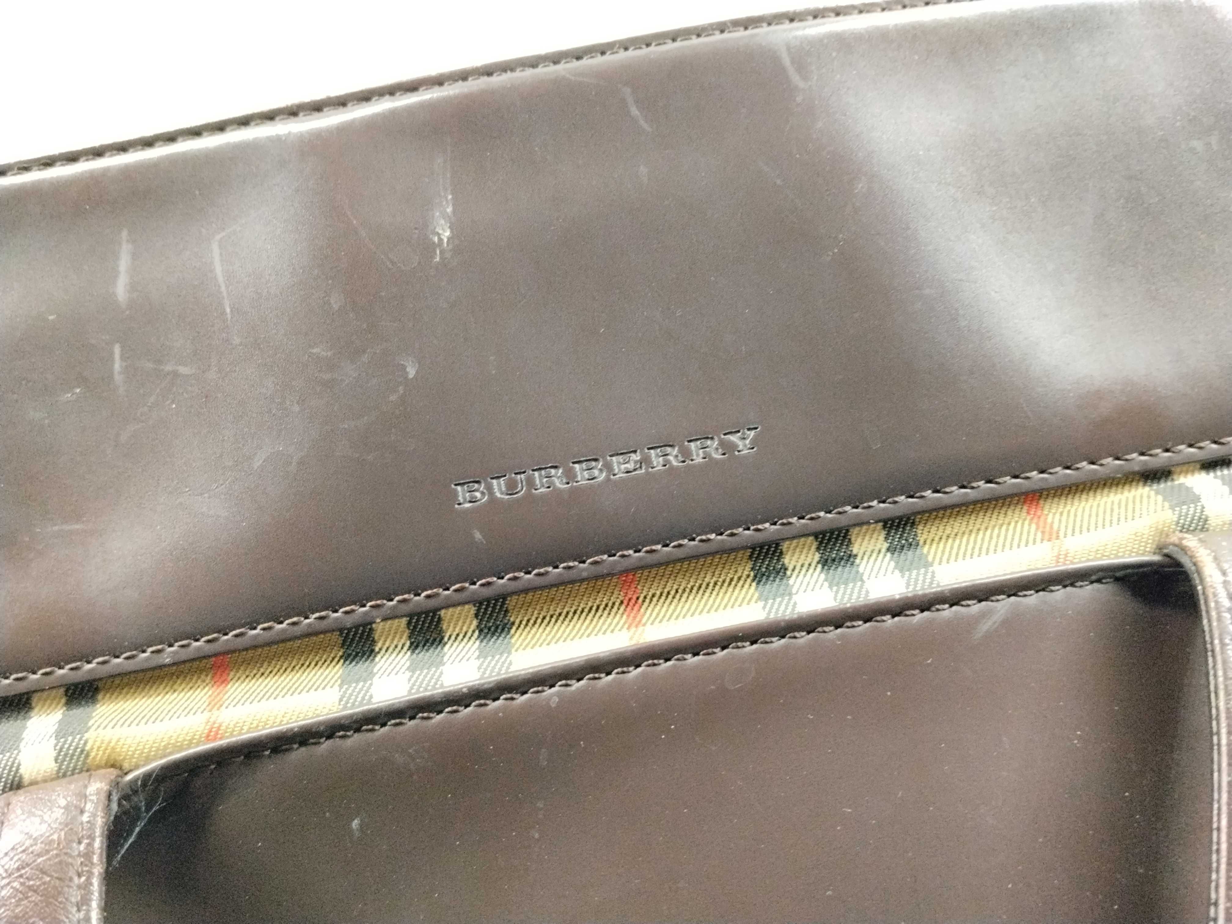 Nova Check Leather Bucket Handbag Tote Bag — view 14