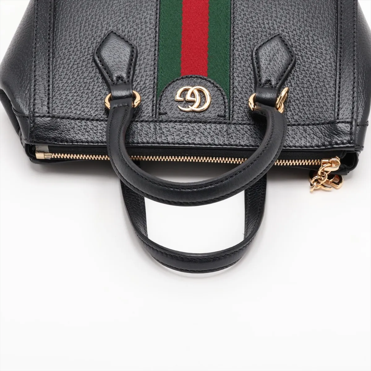 Ophidia 719882 Leather 2-Way Handbag, Black, Outlet — view 5