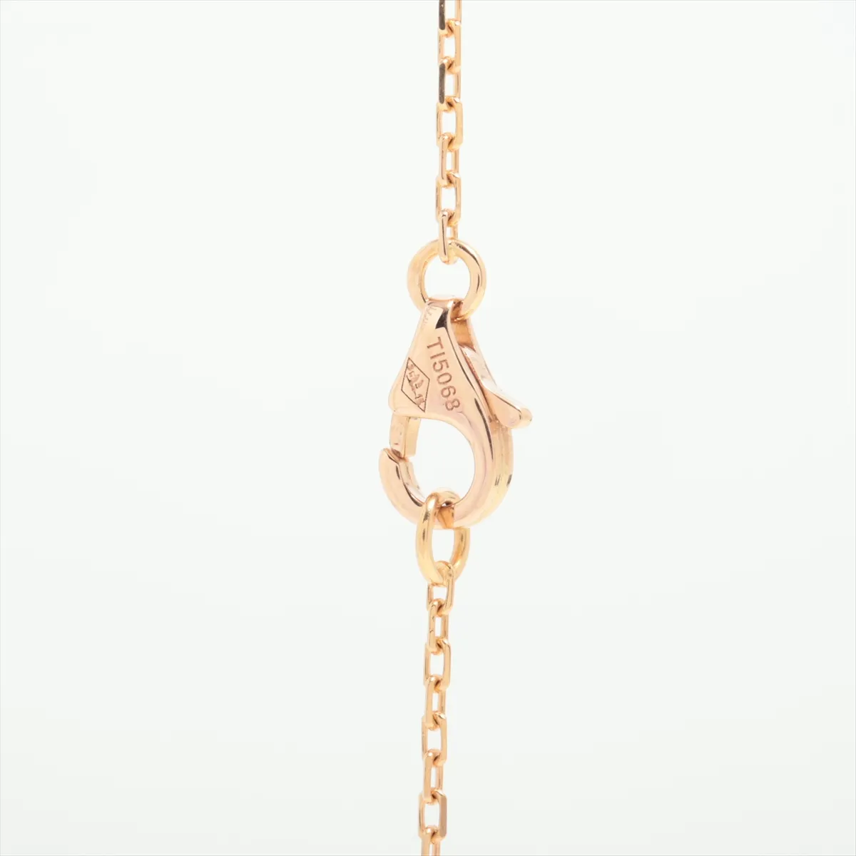 Logo Double C Diamond Necklace, 750 (PG), 4.2g, TI5068, Lobster clasp bent. — view 3
