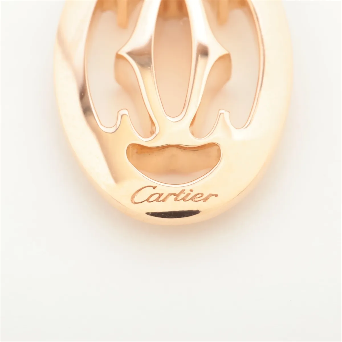 Logo Double C Diamond Necklace, 750 (PG), 4.2g, TI5068, Lobster clasp bent. — view 4