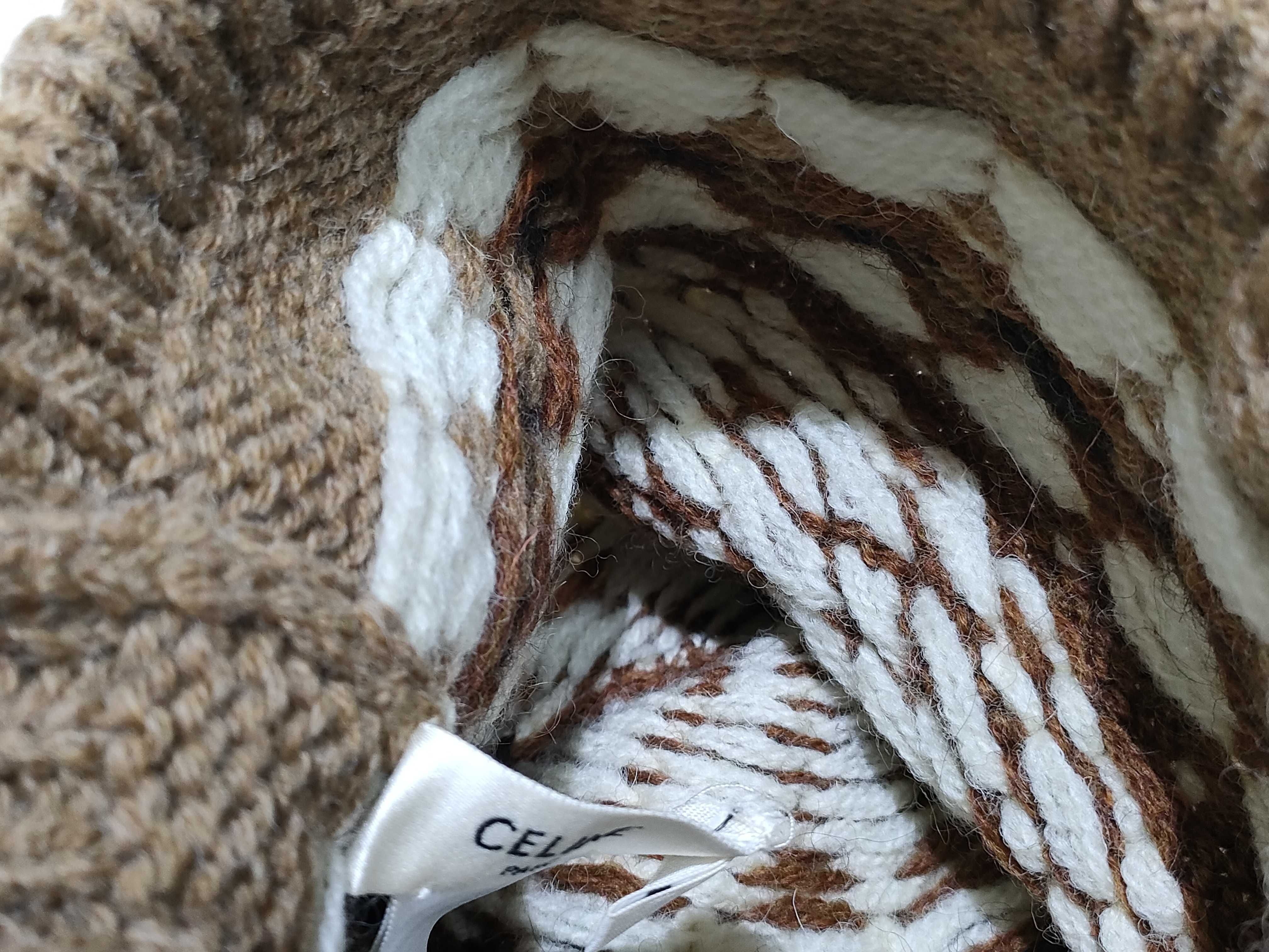 24FW Fair Isle Wool Triomphe Knit Hat, Classic Fit, Size TU (Head Circumference 48cm x Height 24.5cm) Other accessories available. — view 7