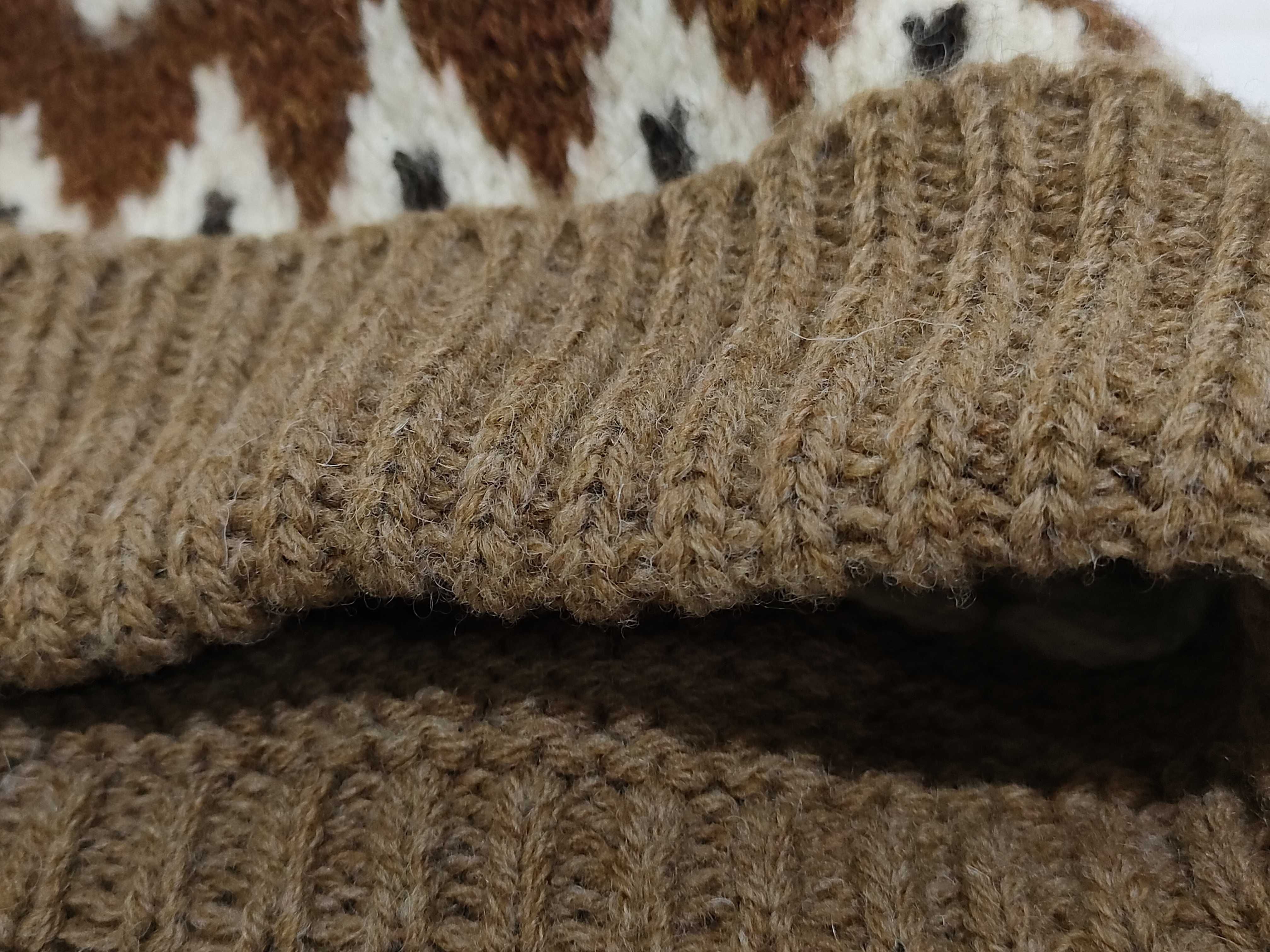 24FW Fair Isle Wool Triomphe Knit Hat, Classic Fit, Size TU (Head Circumference 48cm x Height 24.5cm) Other accessories available. — view 9