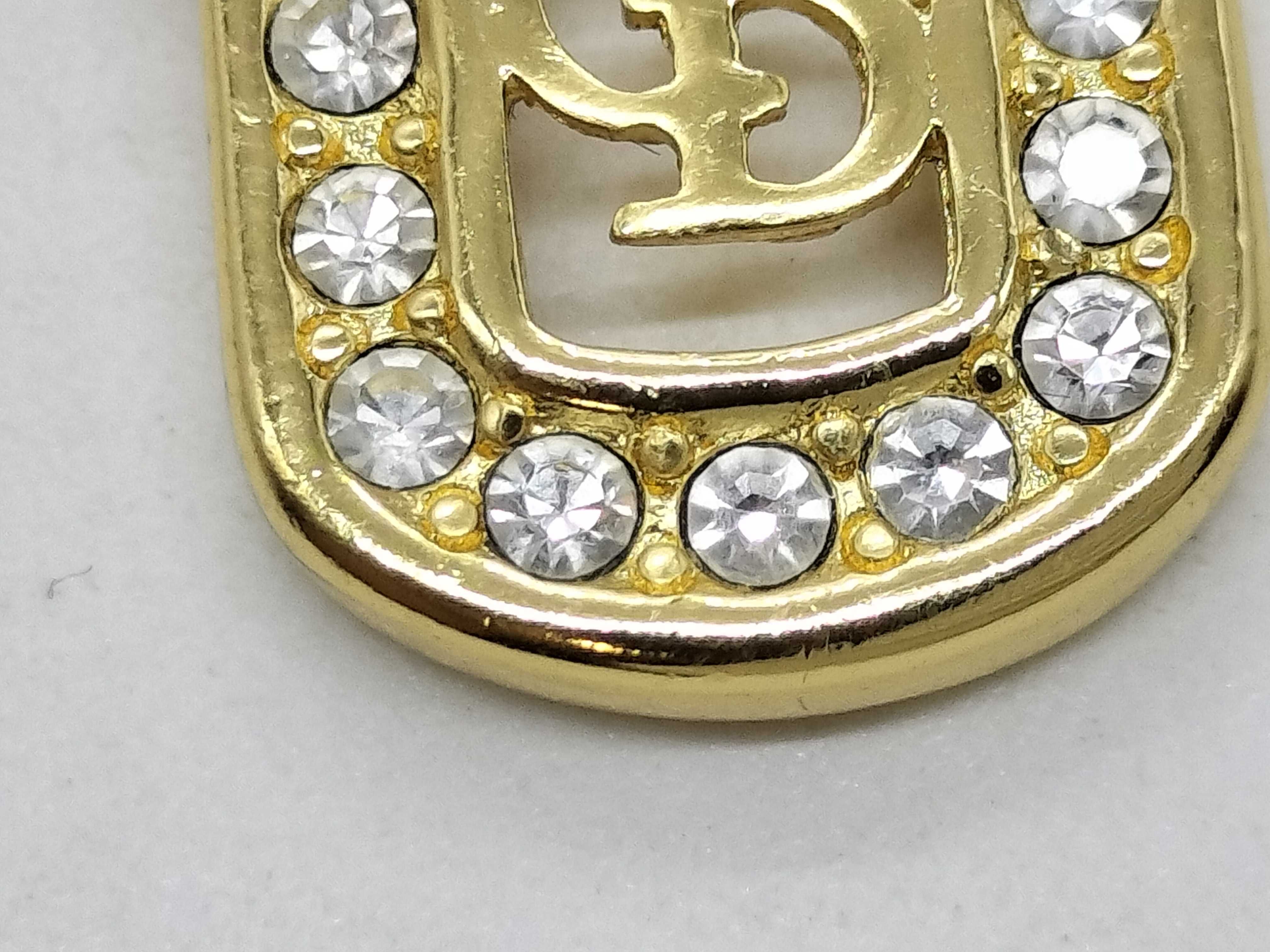 Plated Necklace with Mini CD Logo Pendant — view 2