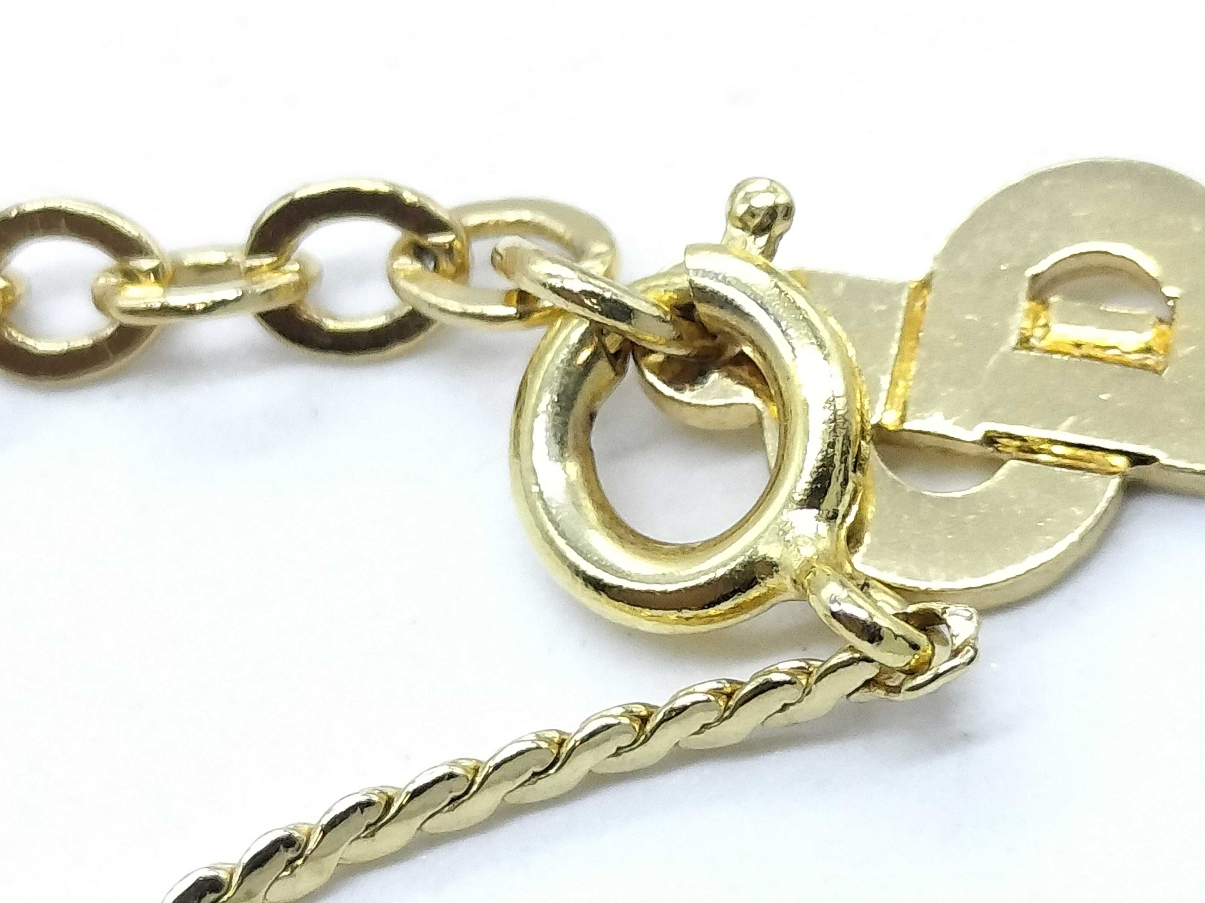 Plated Necklace with Mini CD Logo Pendant — view 5