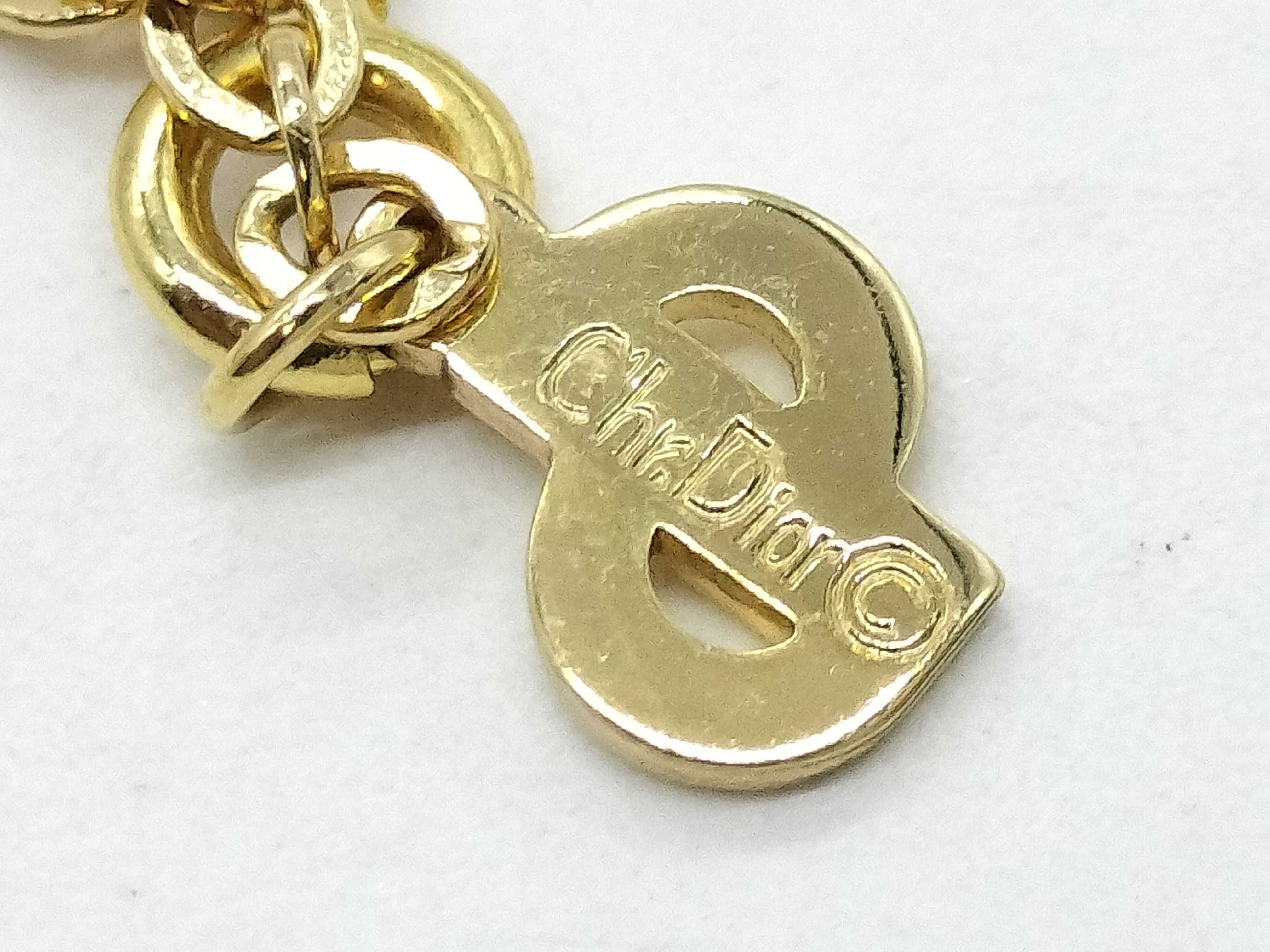 Plated Necklace with Mini CD Logo Pendant — view 6