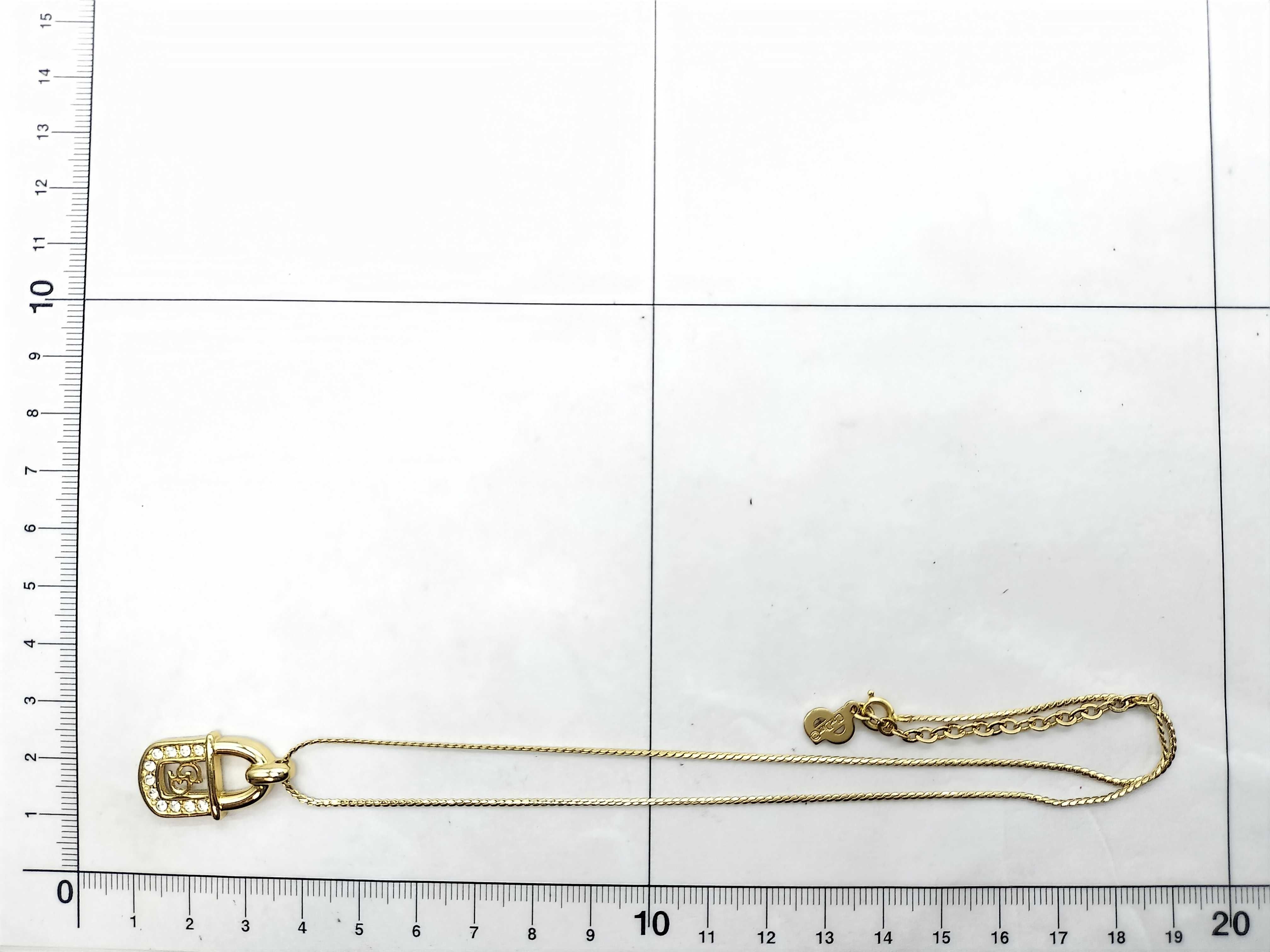 Plated Necklace with Mini CD Logo Pendant — view 7