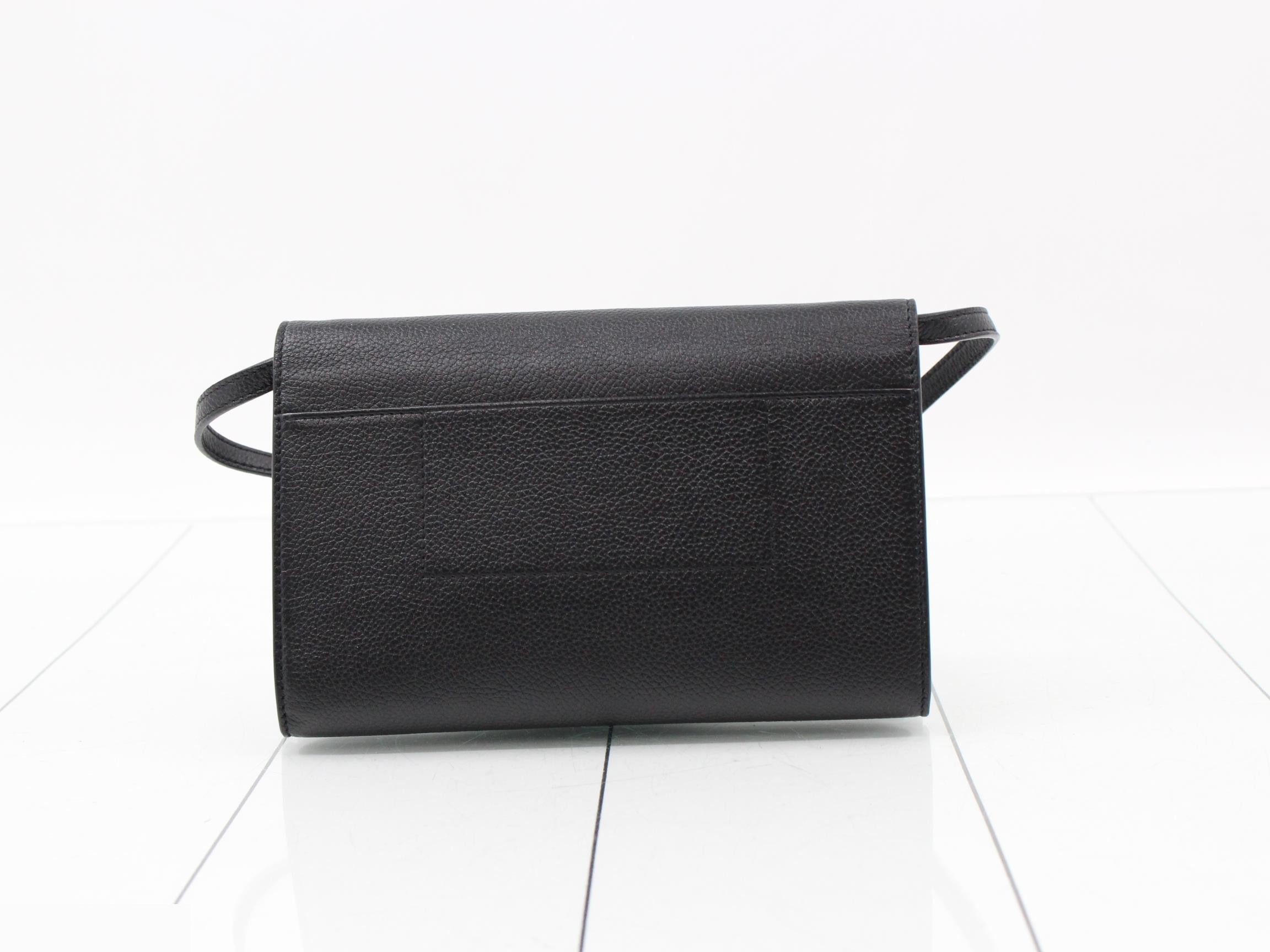 Leather logo shoulder bag — view 2