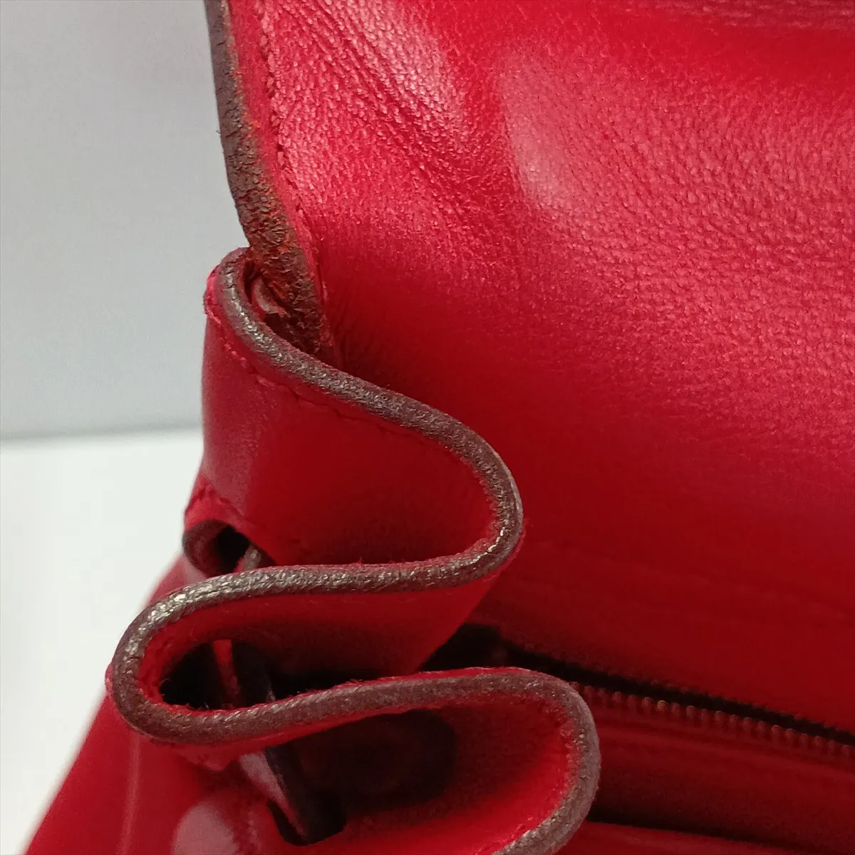 [Individually packaged] Hermes Kelly 35 Retournée Veau Gulliver Rouge Vif Gold Hardware C: 1999 — view 15