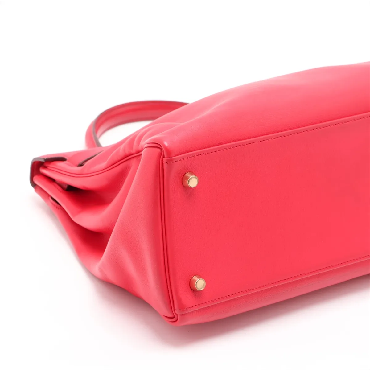 [Individually packaged] Hermes Kelly 35 Retournée Veau Gulliver Rouge Vif Gold Hardware C: 1999 — view 4
