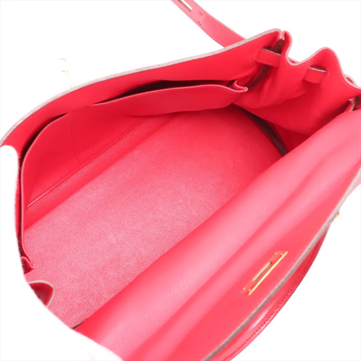 [Individually packaged] Hermes Kelly 35 Retournée Veau Gulliver Rouge Vif Gold Hardware C: 1999 — view 8