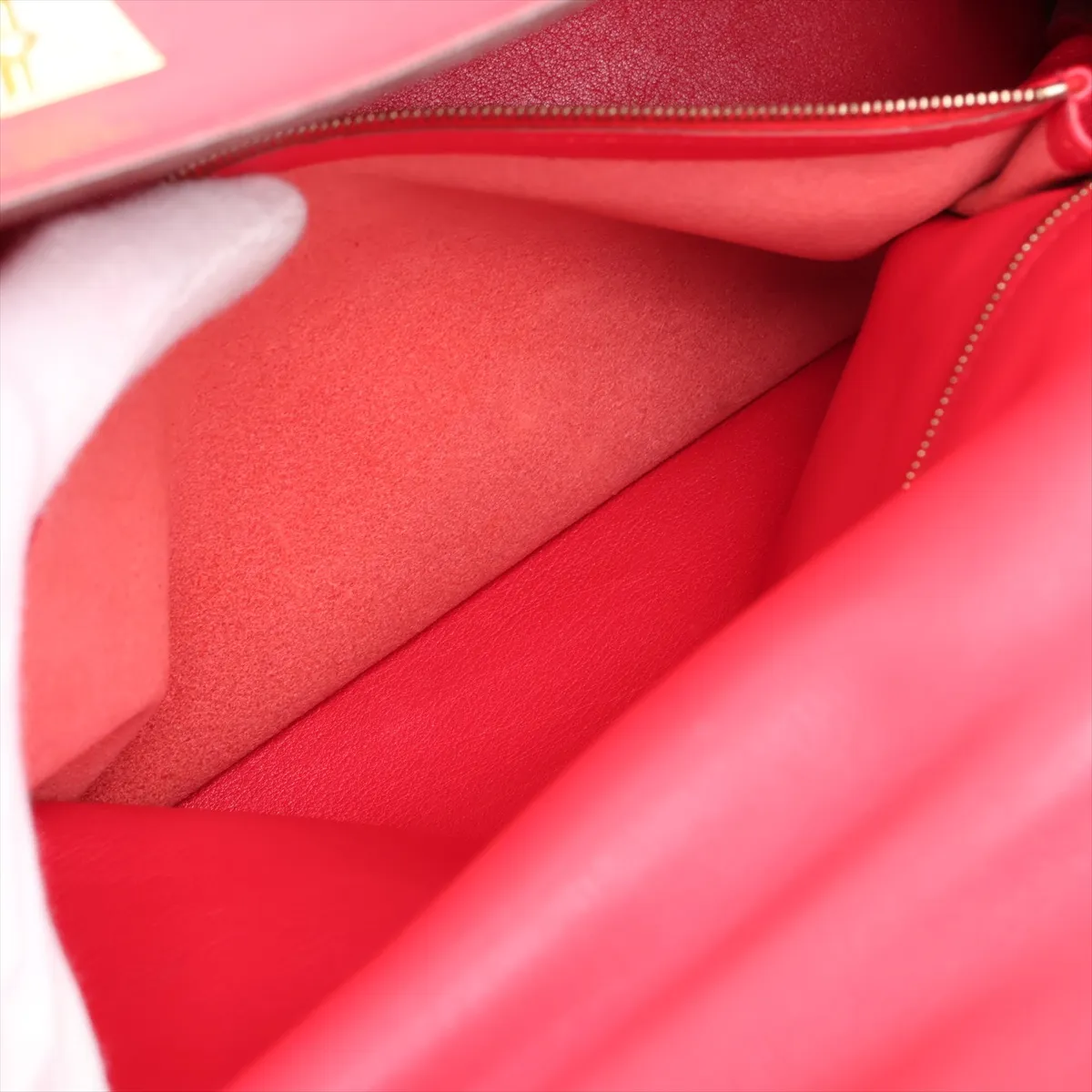 [Individually packaged] Hermes Kelly 35 Retournée Veau Gulliver Rouge Vif Gold Hardware C: 1999 — view 9