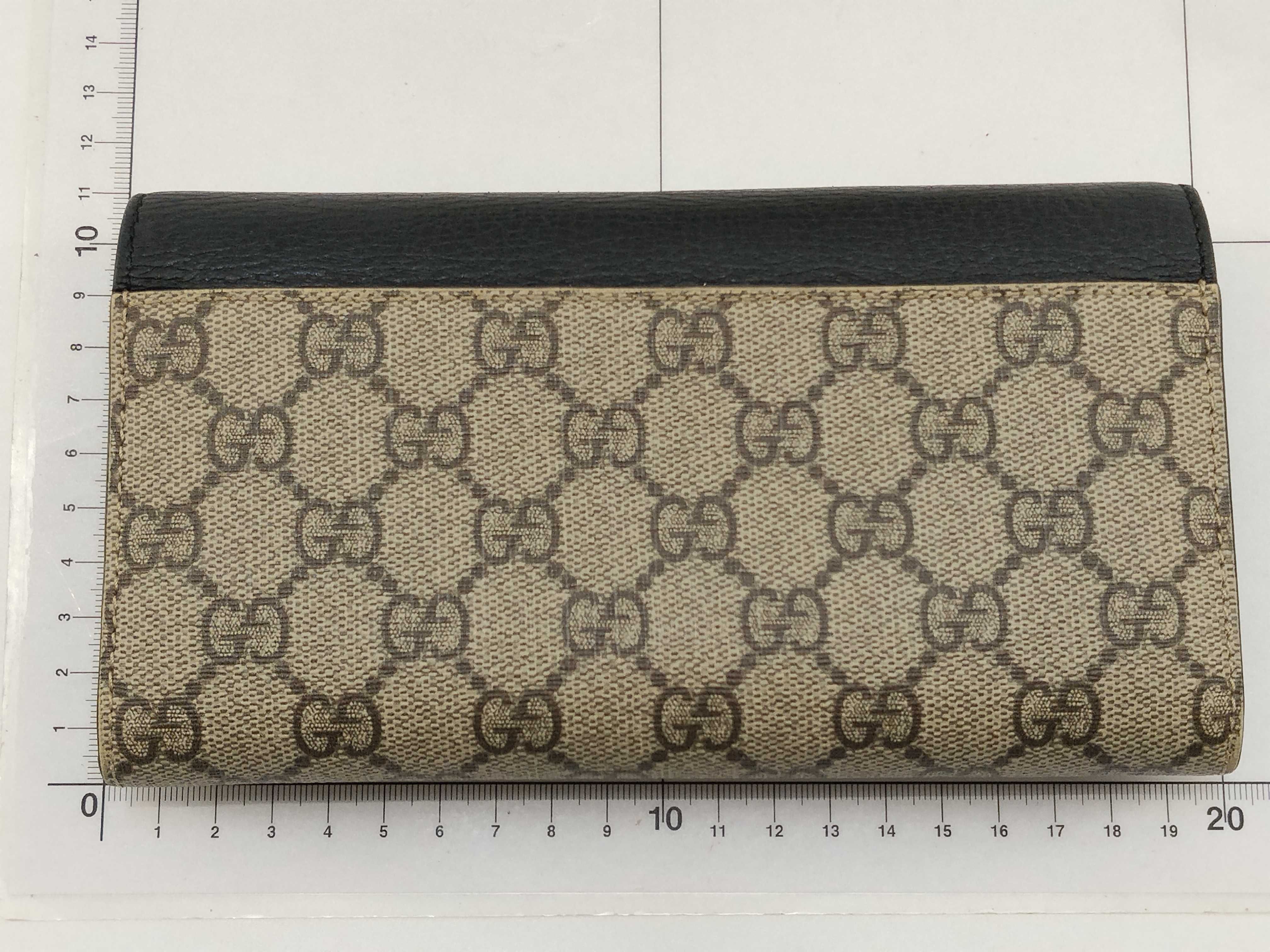 GG Supreme Gucci GG Marmont Black x Beige Long Wallet — view 2
