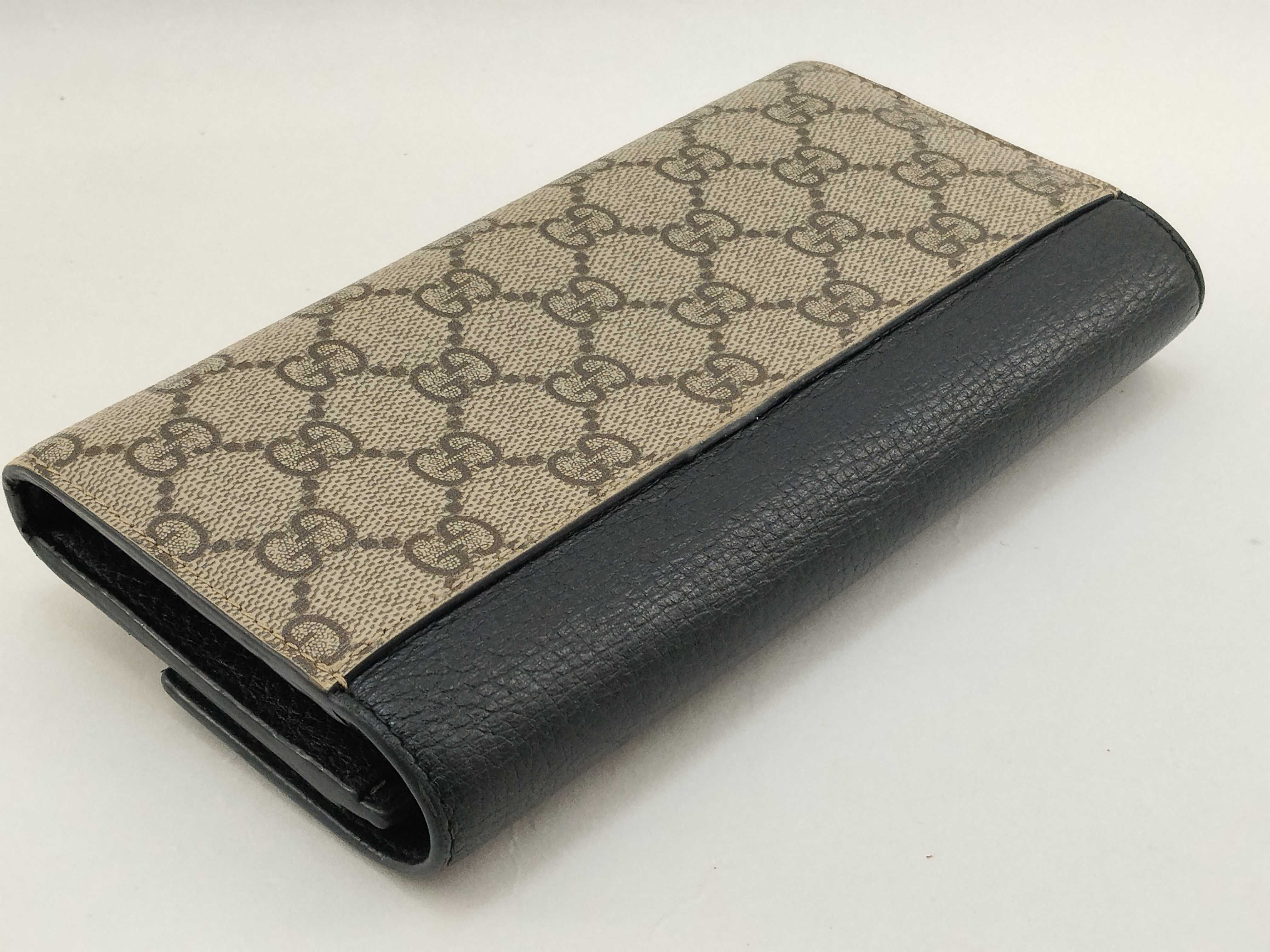 GG Supreme Gucci GG Marmont Black x Beige Long Wallet — view 7