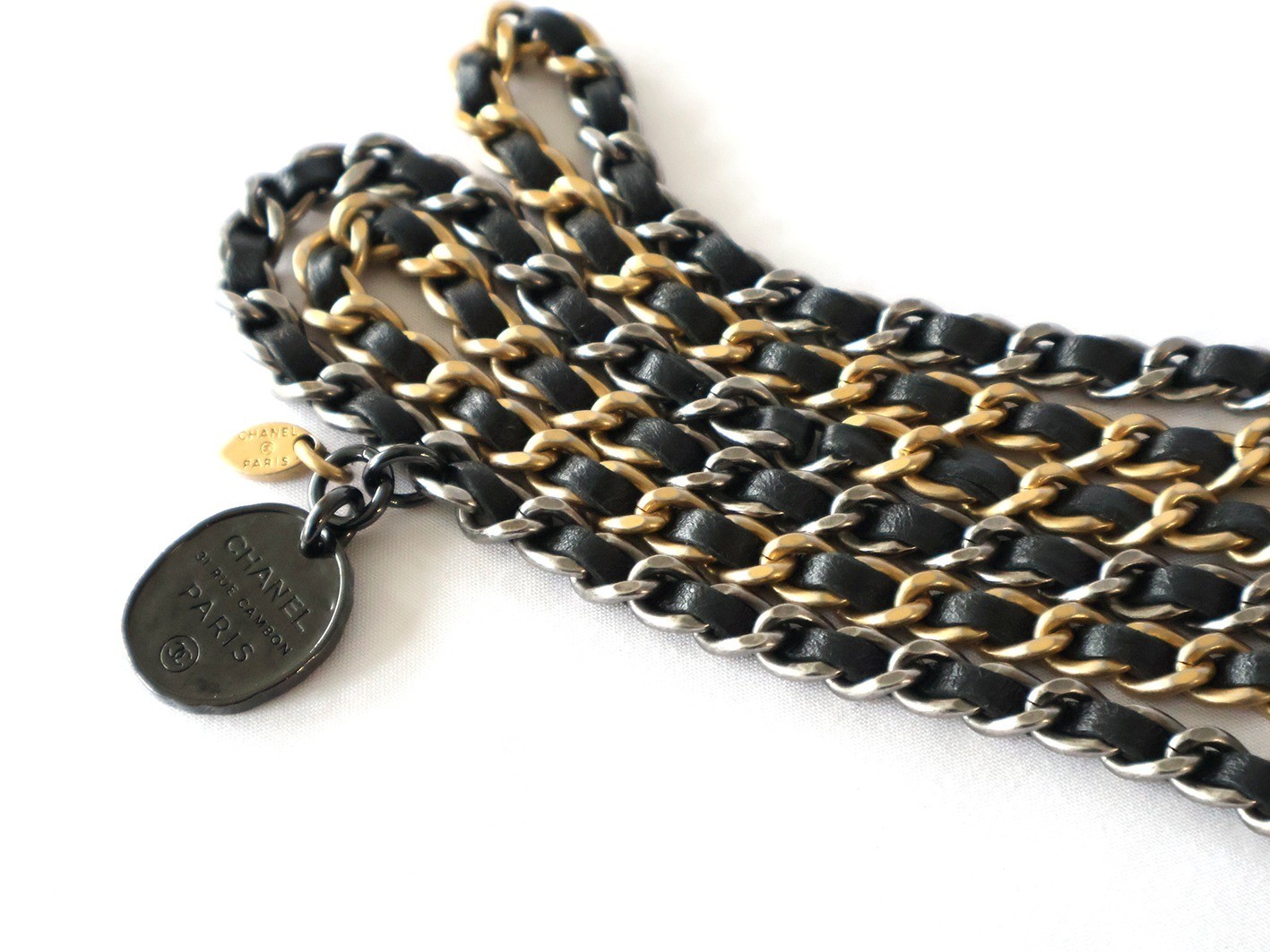 Matelassé Lambskin Chain Wallet Shoulder Bag, Black — view 8