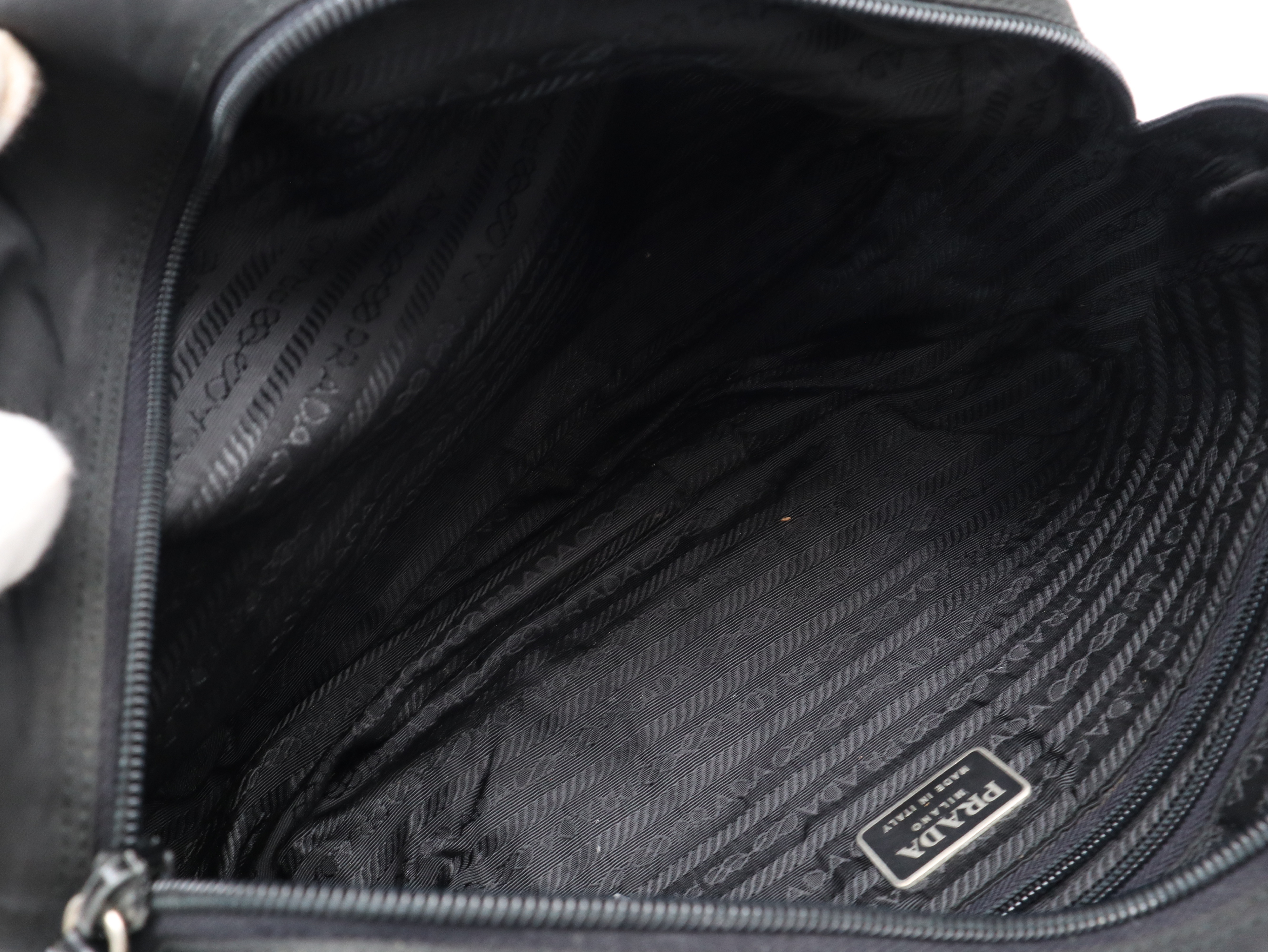 B8993 Nylon Handbag, Black — view 10