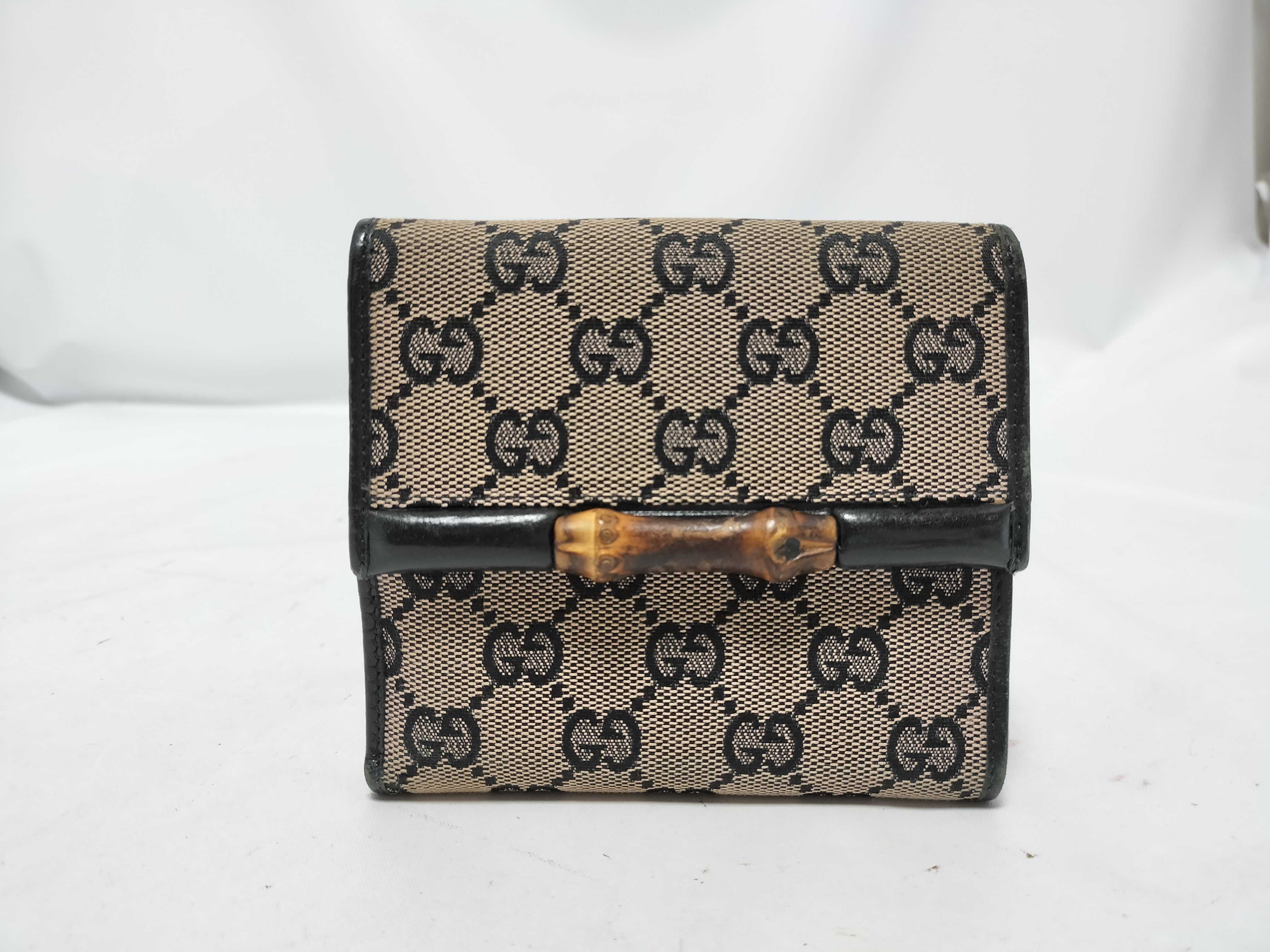 Bamboo Gucci GG Canvas Bamboo Tri-fold Wallet