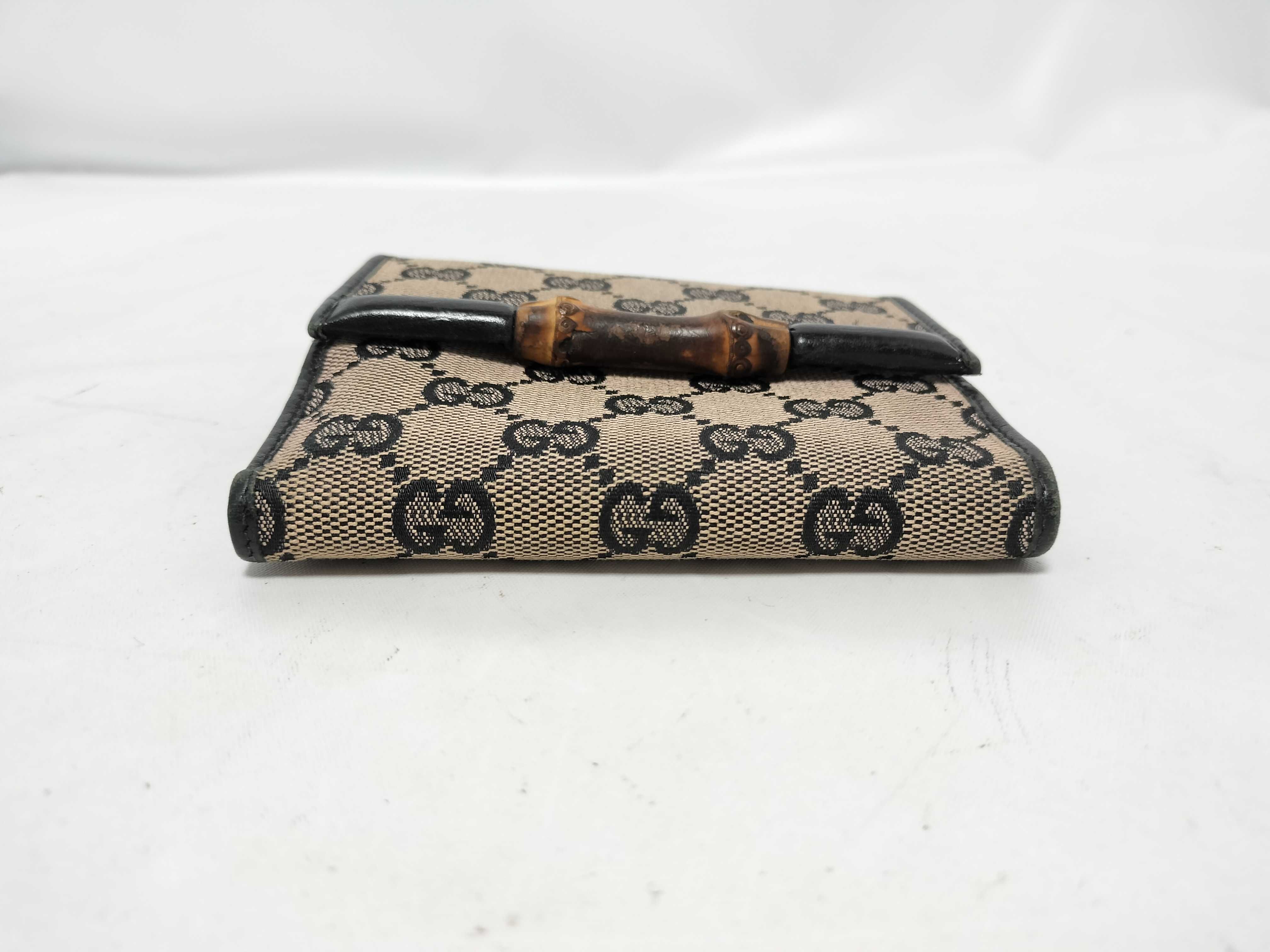 Bamboo Gucci GG Canvas Bamboo Tri-fold Wallet — view 3