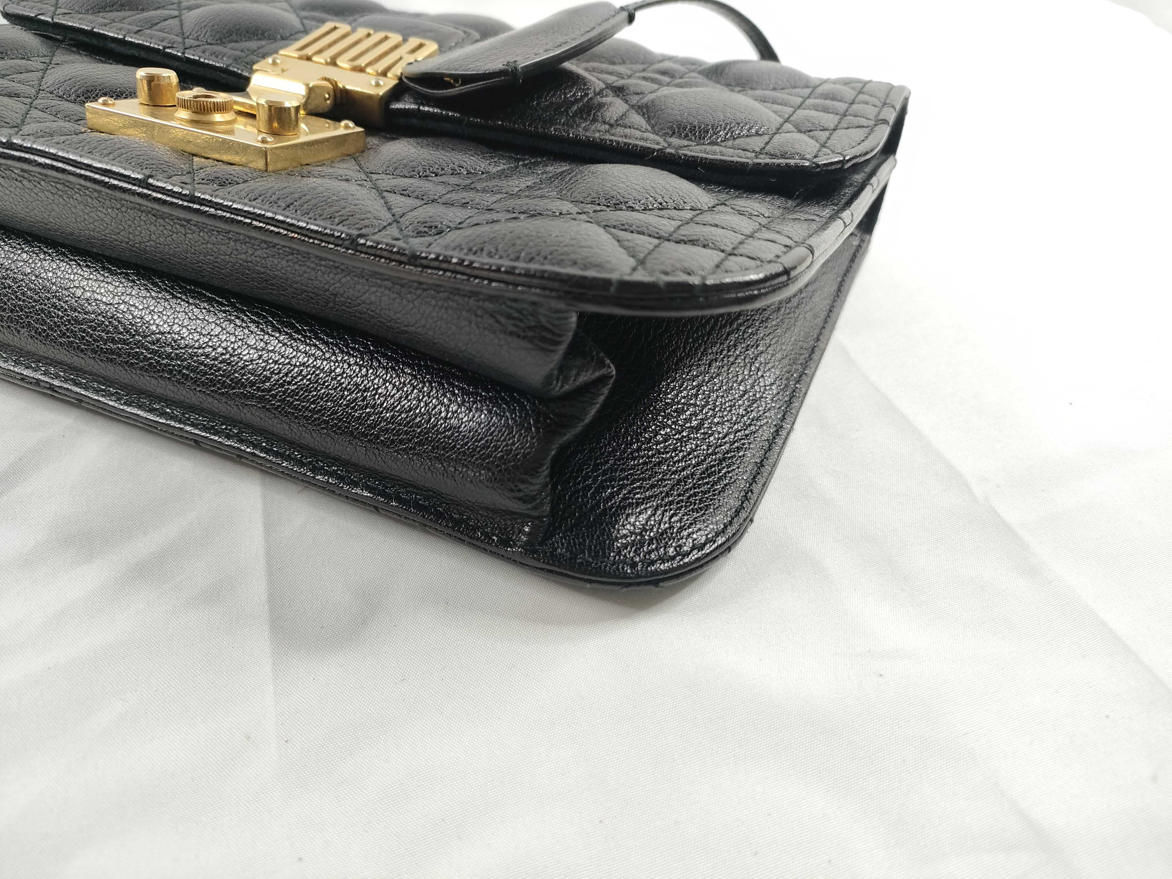 Cannage Shoulder Bag, Leather, 09-BO-0128, Black, with Key/Clochette, B, Black Shoulder Bag — view 5