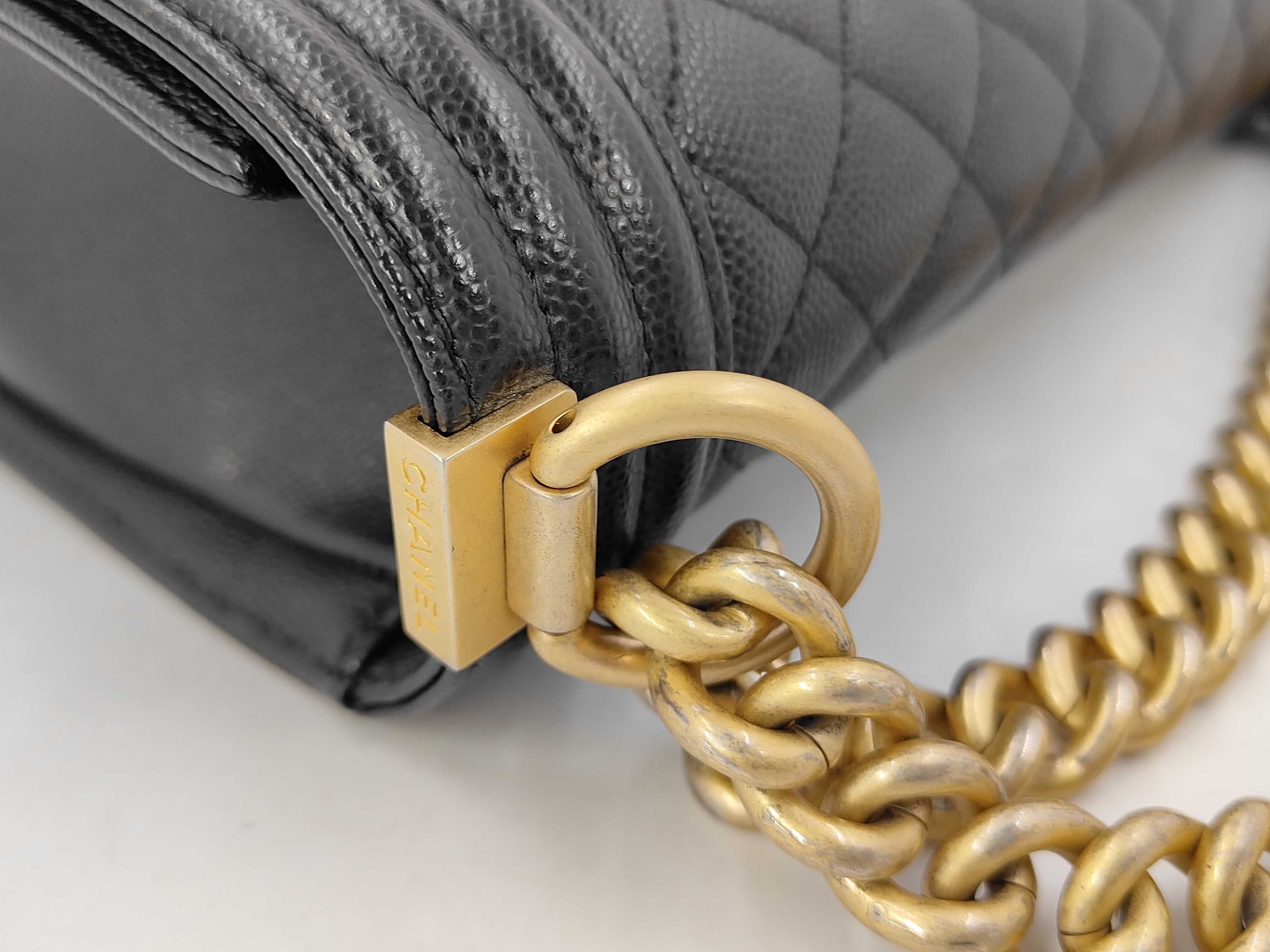 Boy Chanel 25 Caviar Skin Shoulder Bag — view 5
