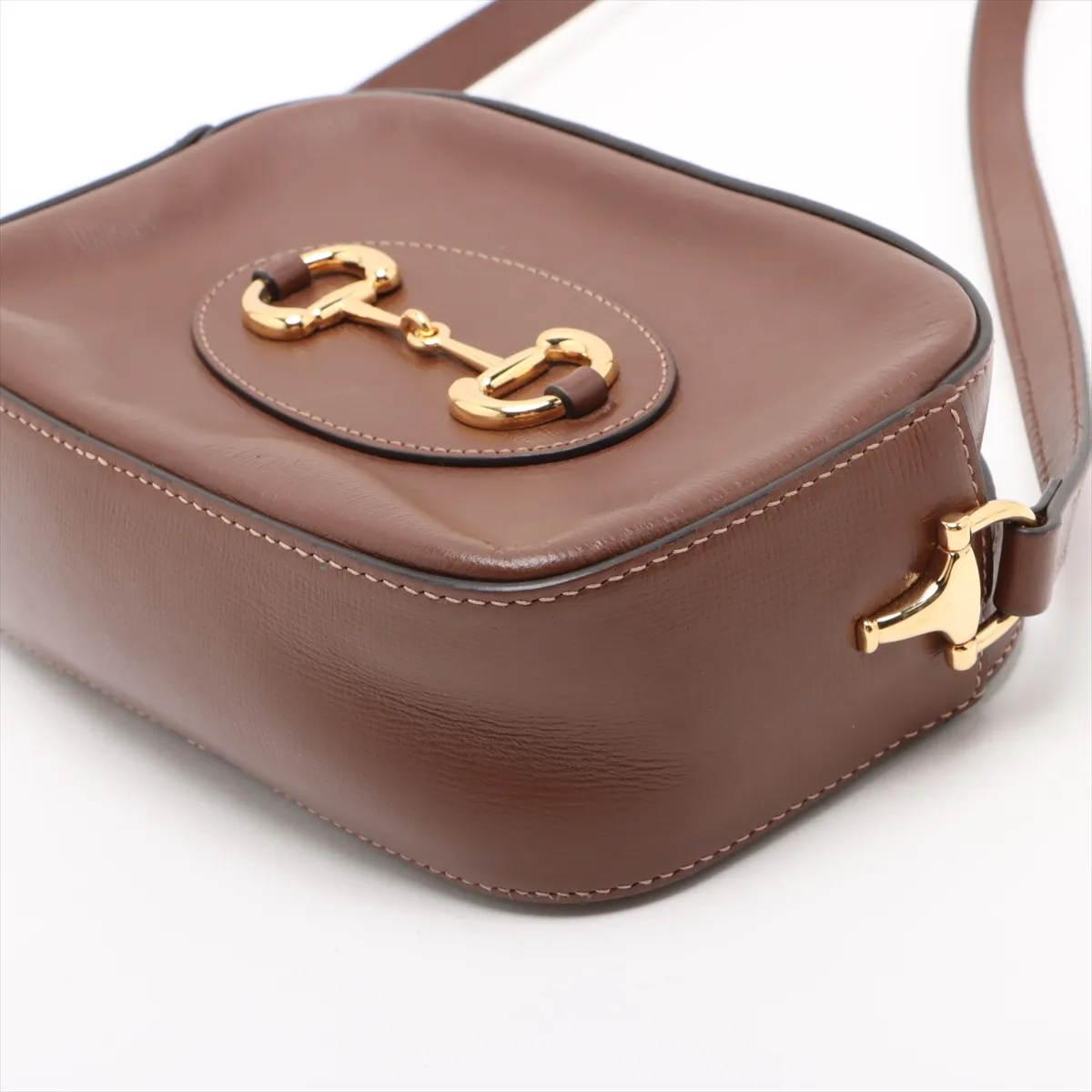 Horsebit 1955 760196 Leather Shoulder Bag Brown — view 3