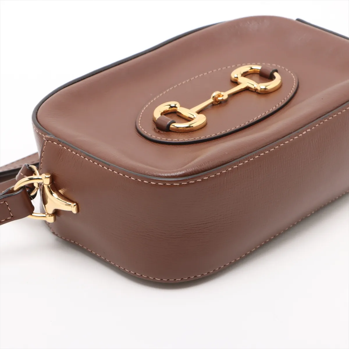 Horsebit 1955 760196 Leather Shoulder Bag Brown — view 4