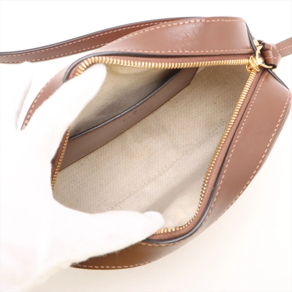 Horsebit 1955 760196 Leather Shoulder Bag Brown — view 6