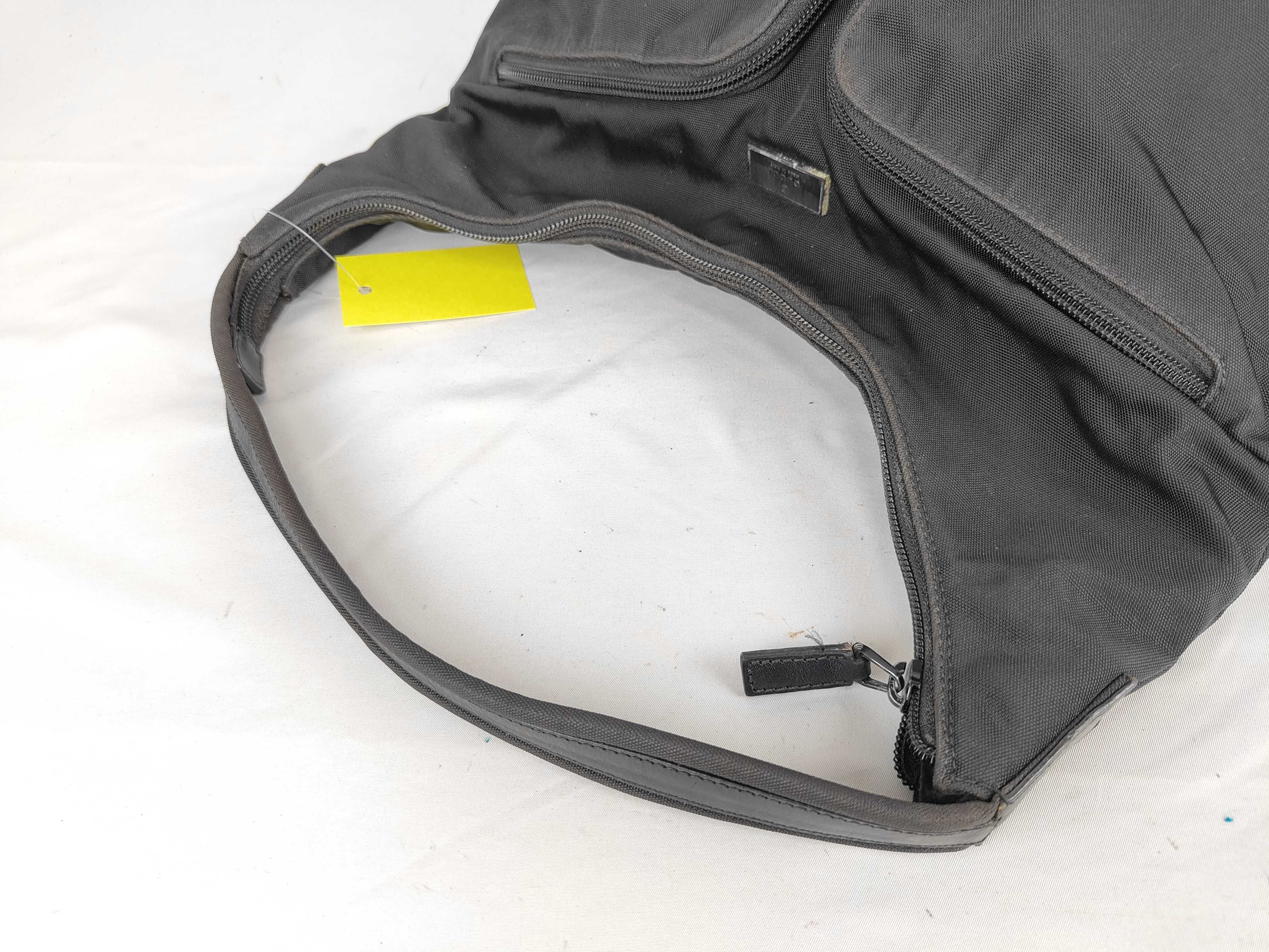 001 3380 Canvas One-Shoulder Black Plain Tote Bag — view 3