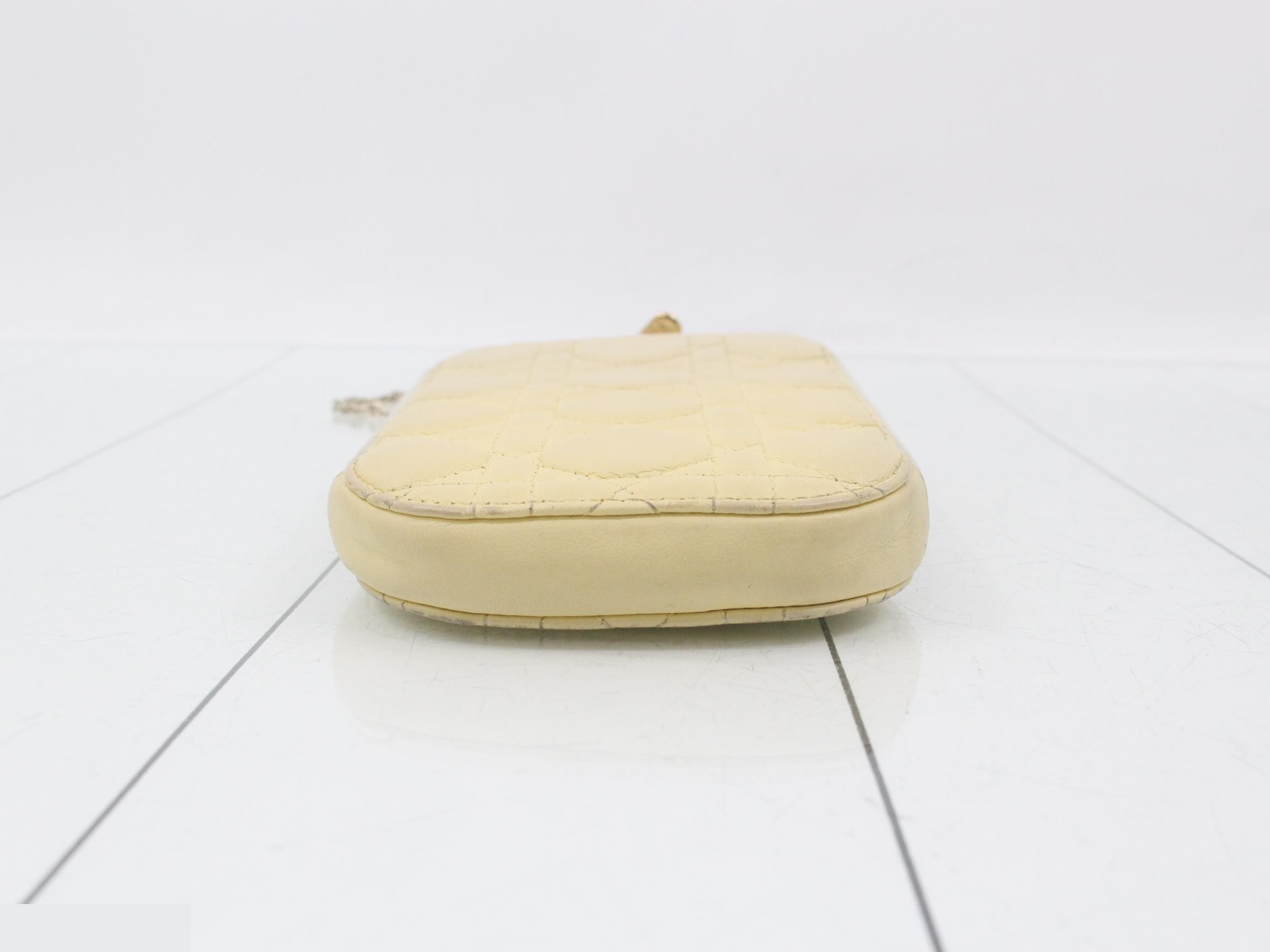 Lady Dior Colin Phone Holder Lambskin Chain Case — view 3