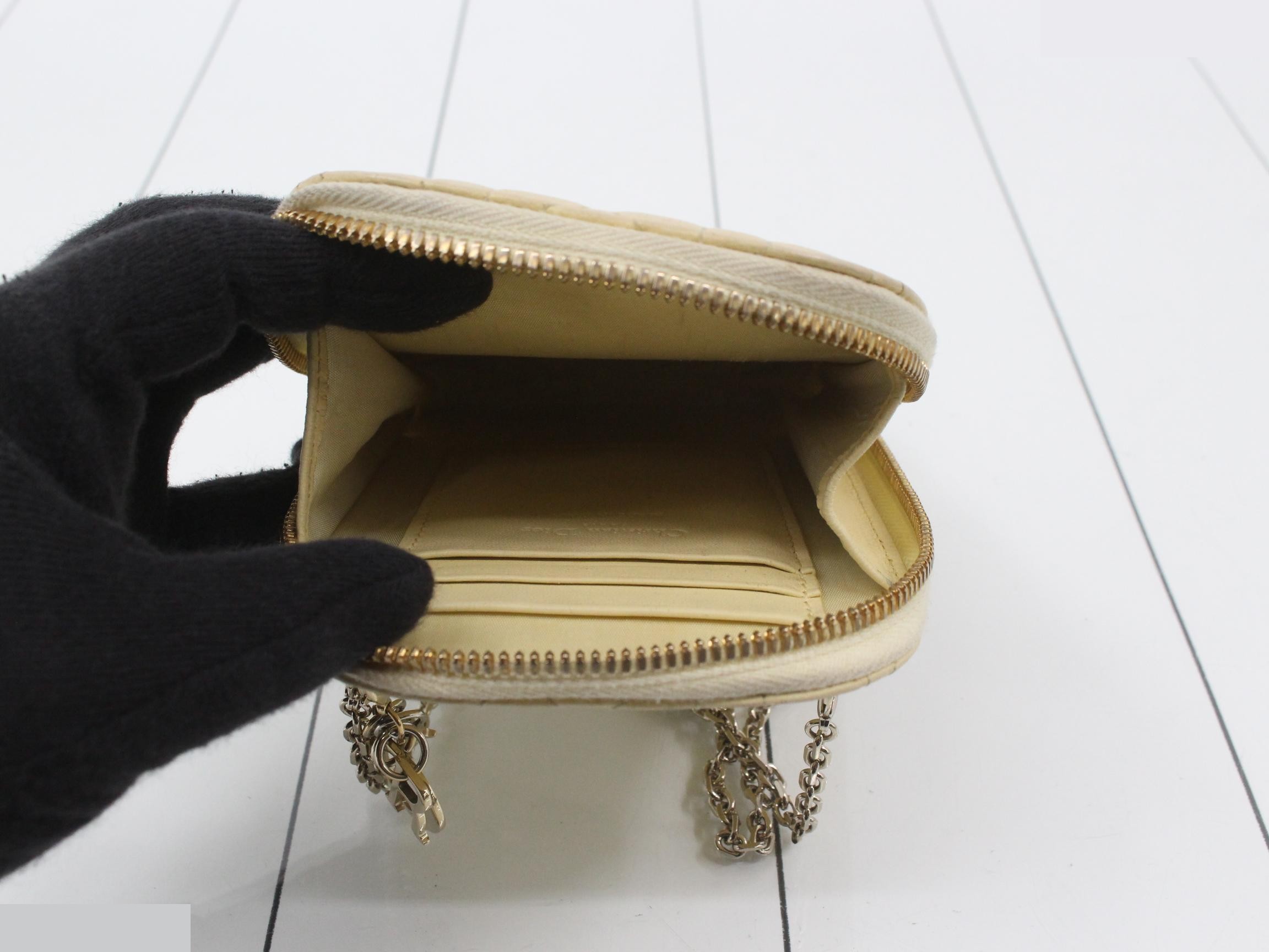 Lady Dior Colin Phone Holder Lambskin Chain Case — view 4