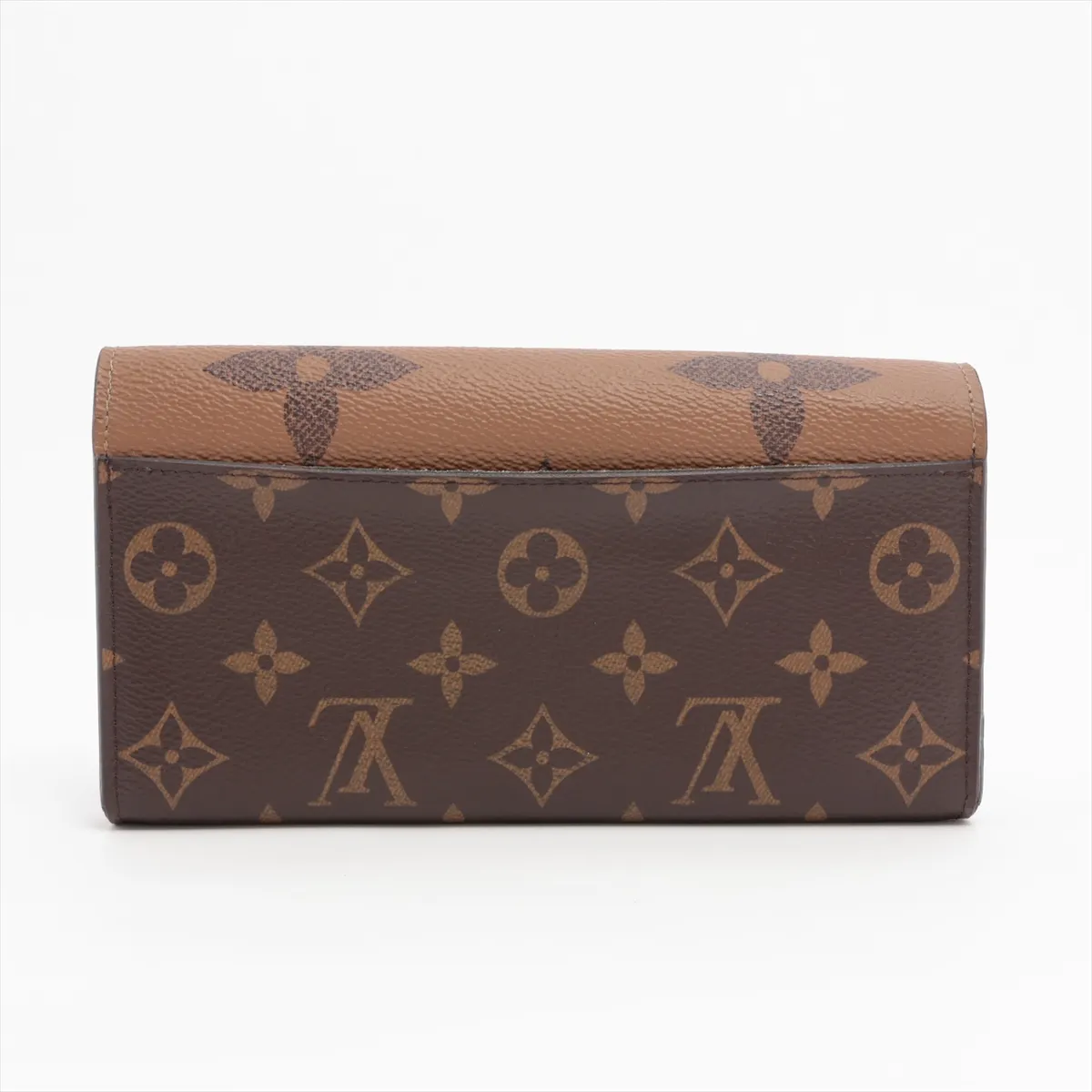 Giant Monogram Reverse Portefeuille Sara M80726 Maron Long Wallet RFID Reactive — view 2