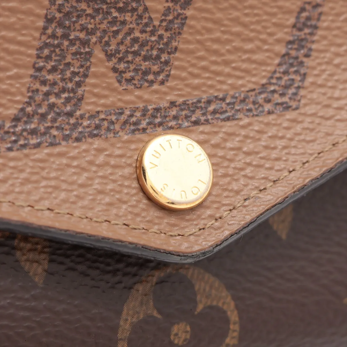 Giant Monogram Reverse Portefeuille Sara M80726 Maron Long Wallet RFID Reactive — view 9