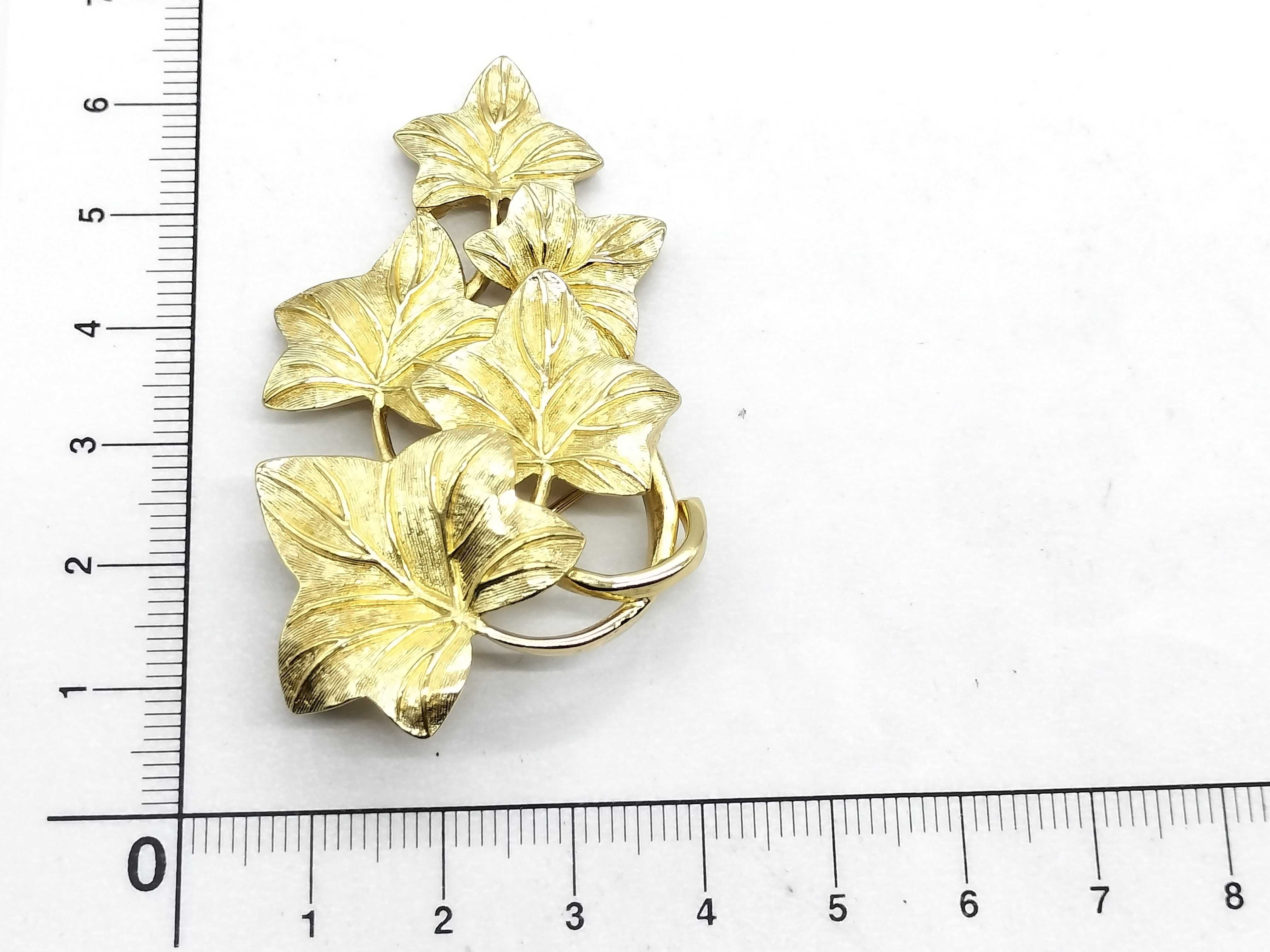 leaf design brooch — view 5