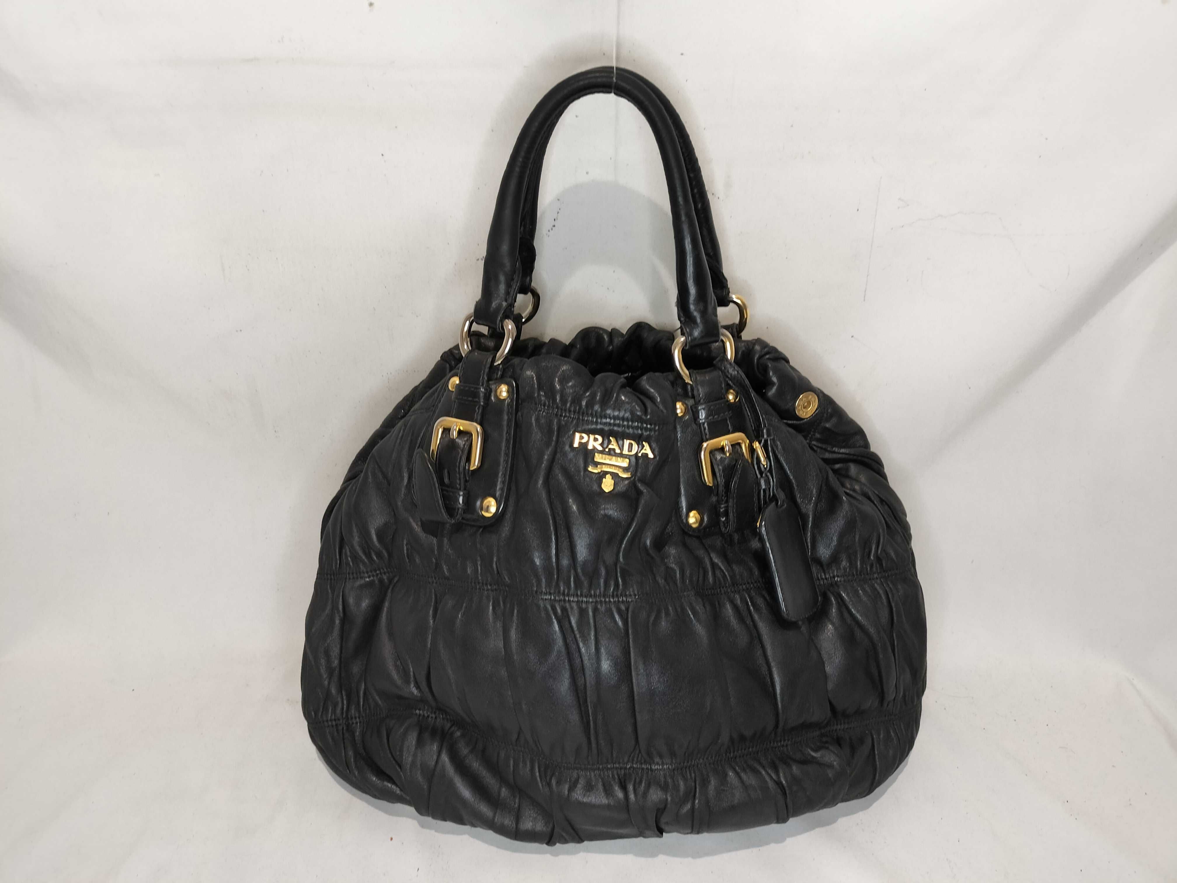 Nappa Leather Gathered Handbag