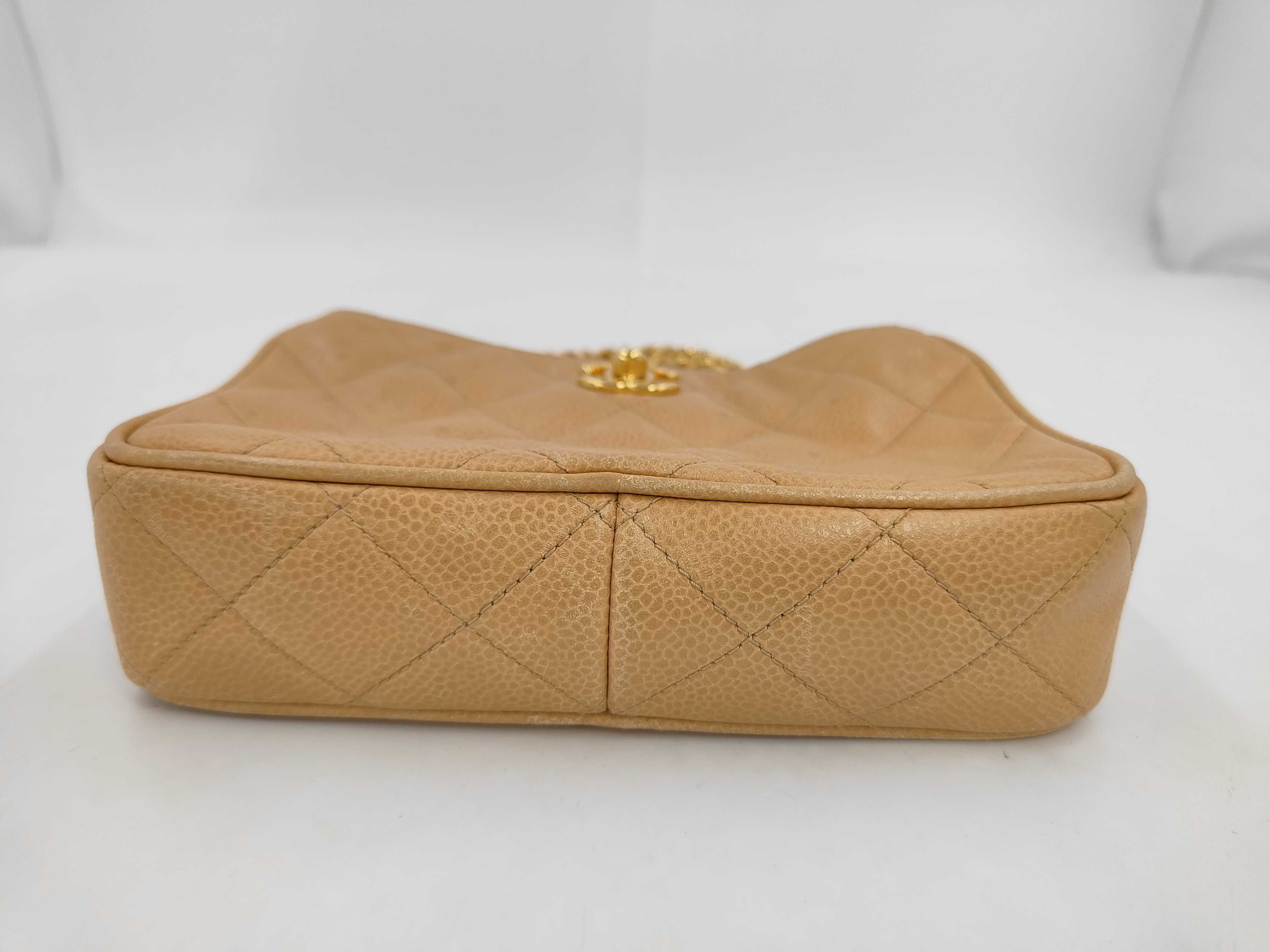 Caviar Matelassé Chain Bag, Beige, 3840055, Shoulder Bag — view 3