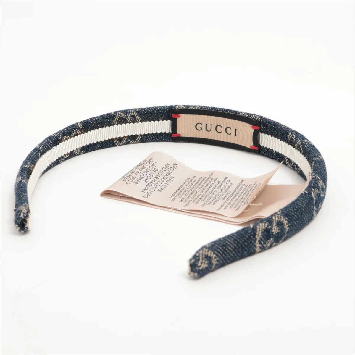 652835 3HAAH Eco Washed Denim Hair Band Headband M Denim Navy — view 2