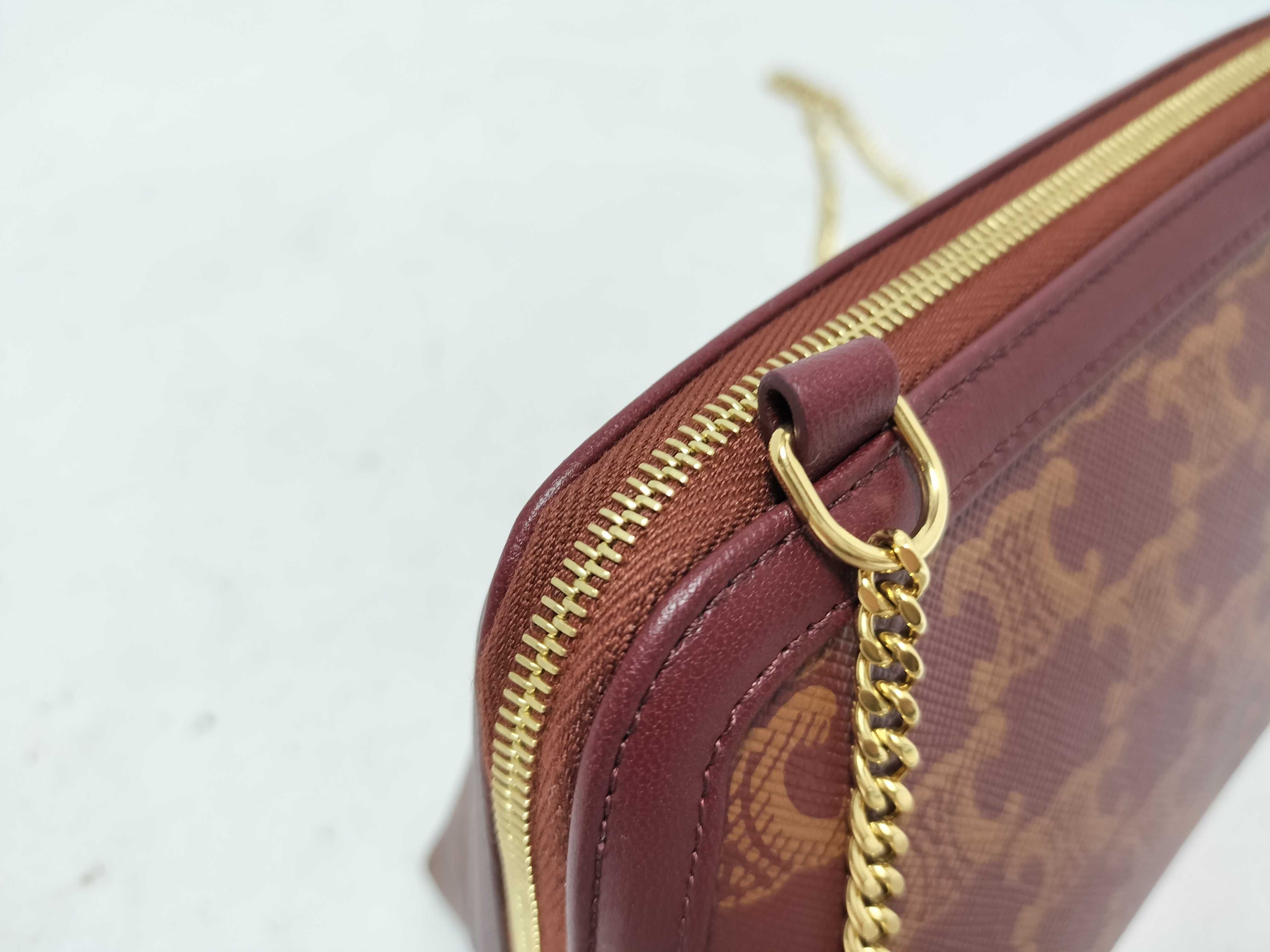 Macadam pattern chain shoulder bag, red. — view 6