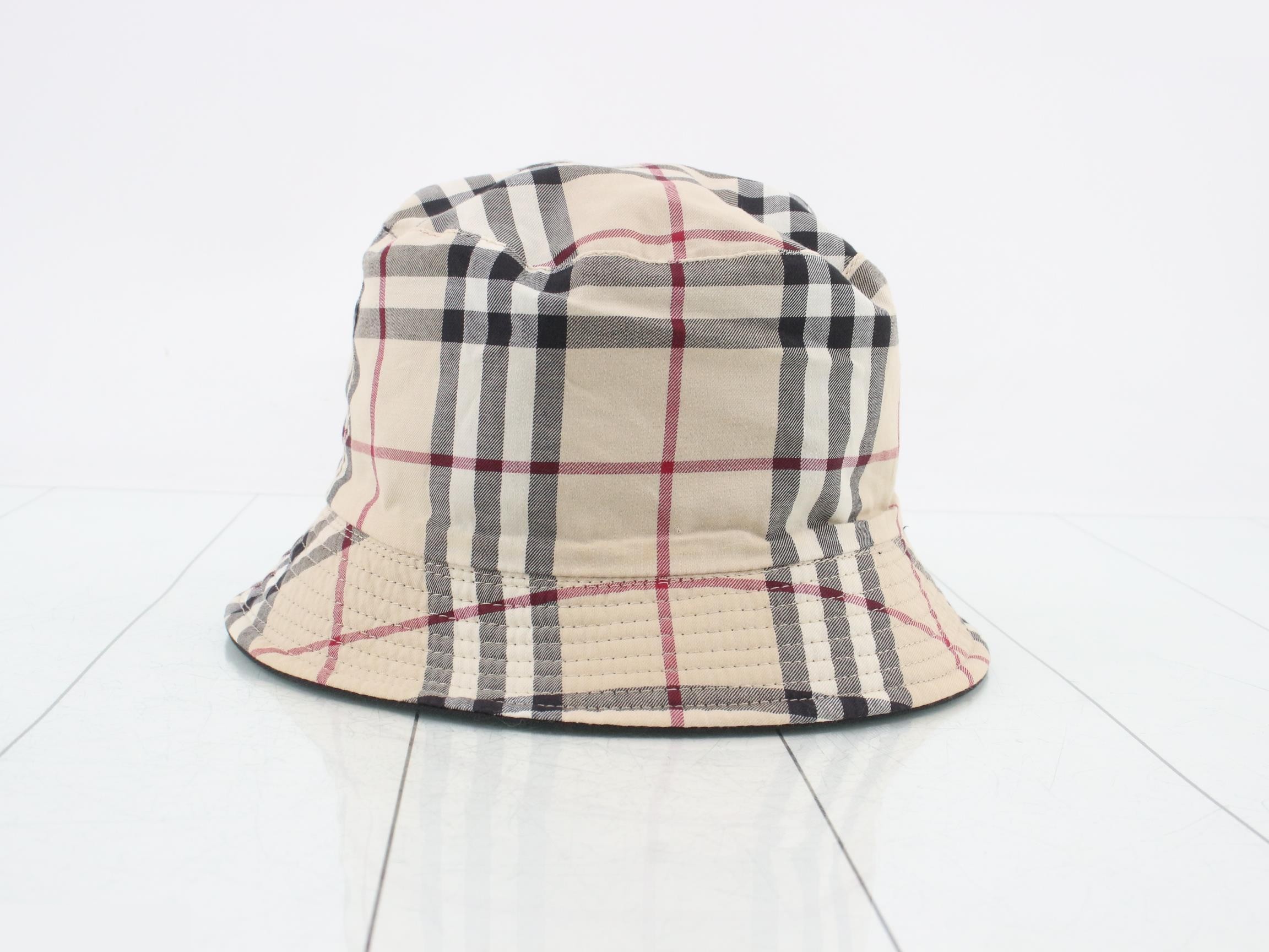 Reversible Hat, Black Check Pattern — view 2