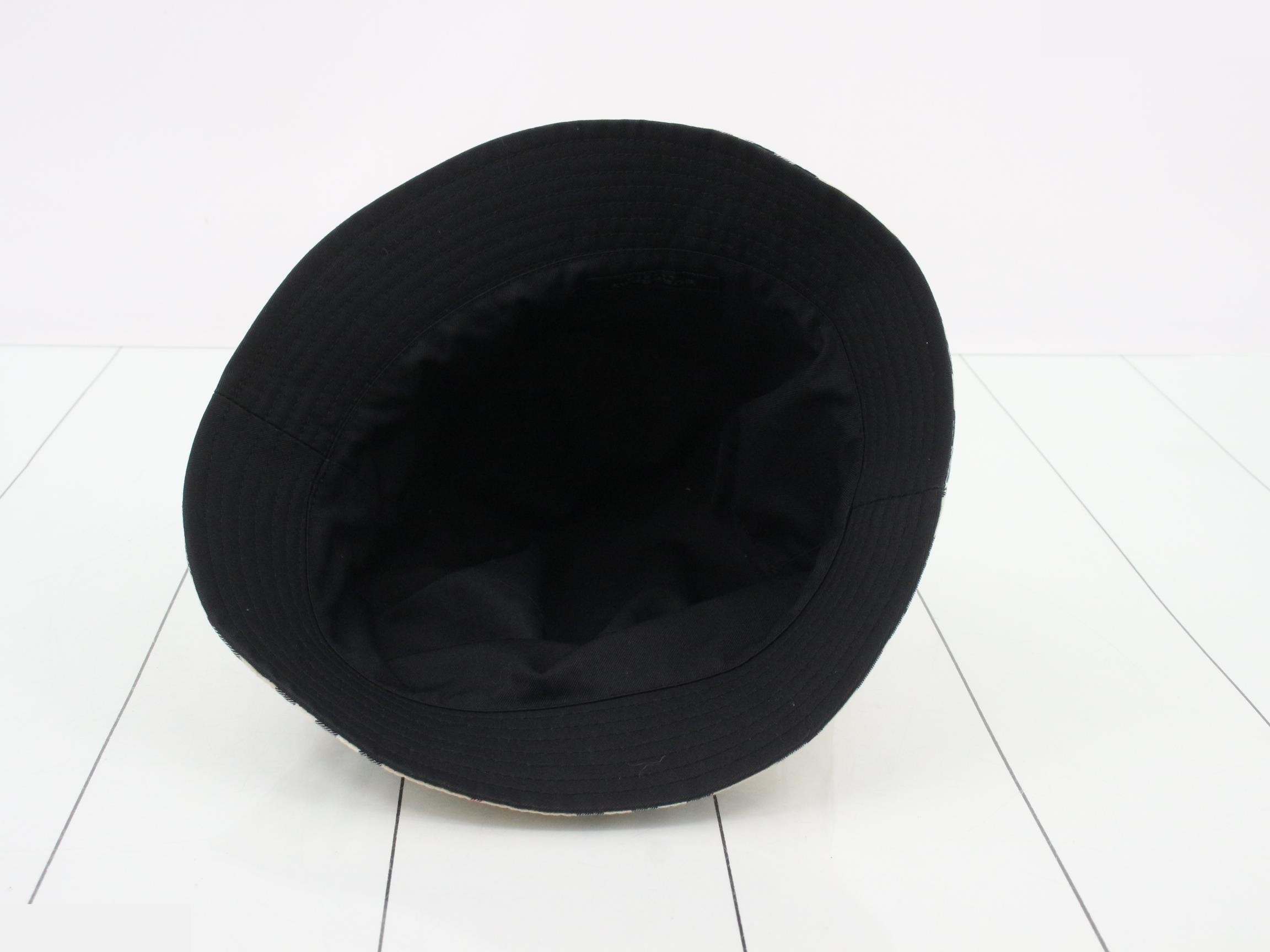 Reversible Hat, Black Check Pattern — view 3