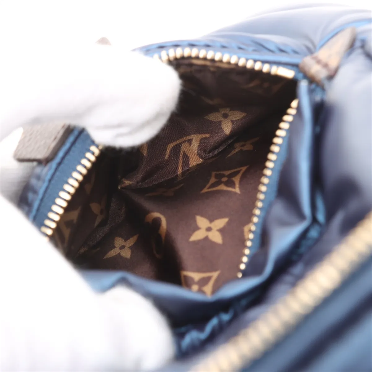 LV Pillow Palm Springs Backpack MINI M21060 Navy RFID Reactive — view 9