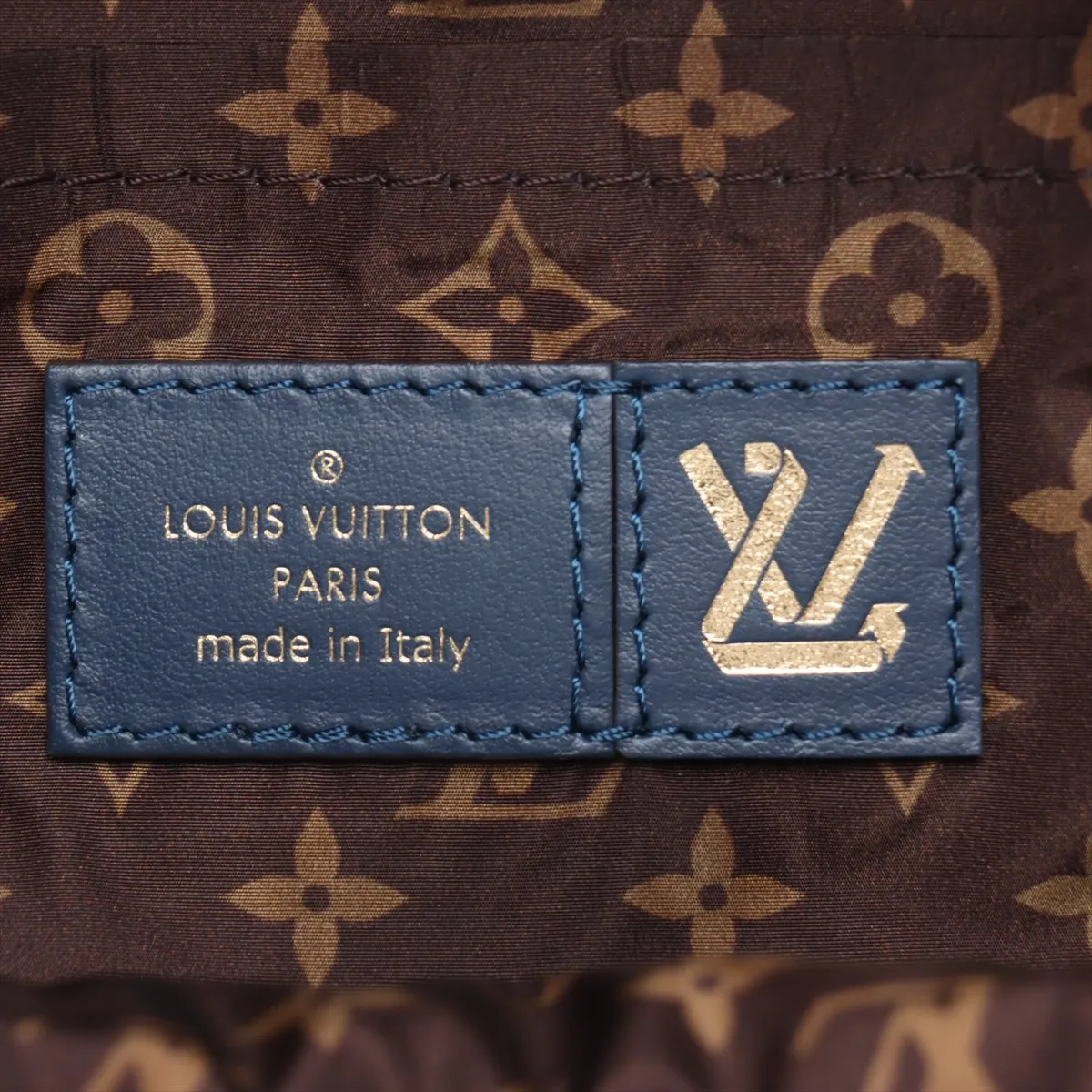 LV Pillow Palm Springs Backpack MINI M21060 Navy RFID Reactive — view 10