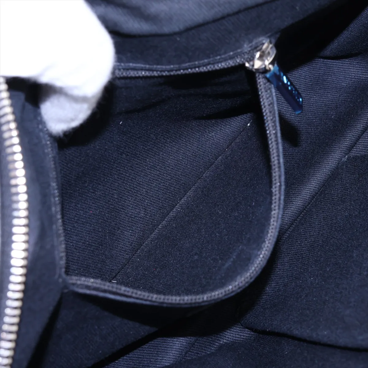 Matelassé Cotton x Leather Single Flap Double Chain Bag, Multicolor, Silver Hardware, 21026604, Serial Number 21 — view 9