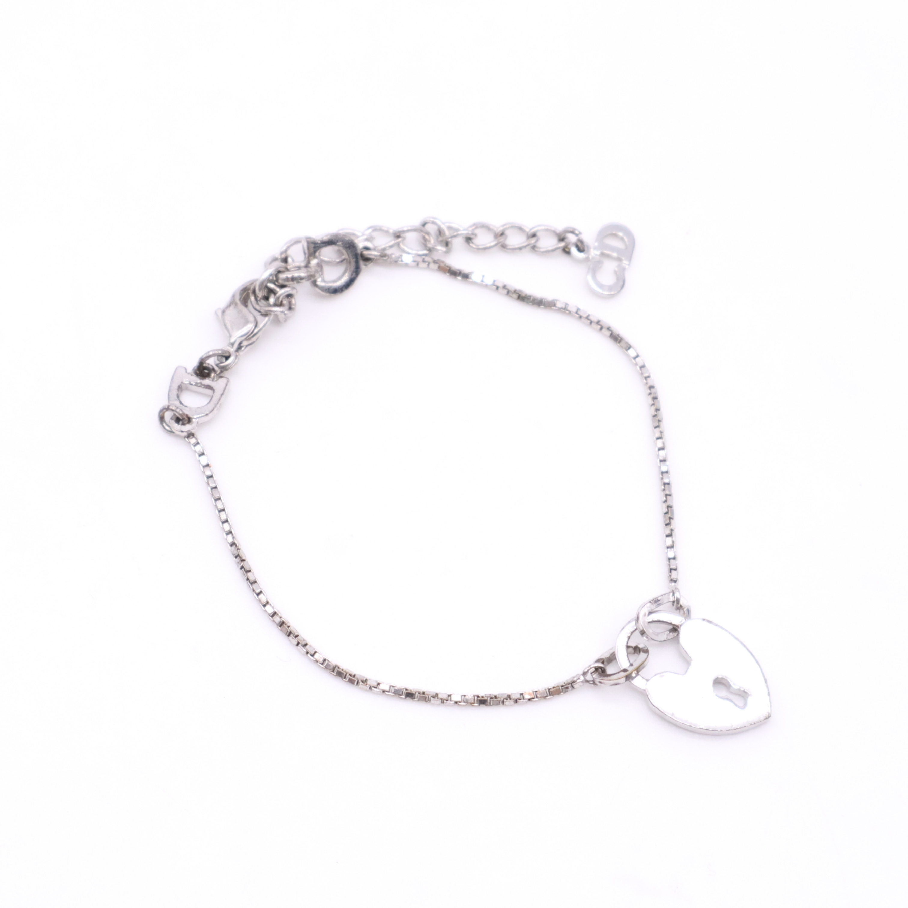 Heart & Padlock Bracelet/Bangle with Box — view 2