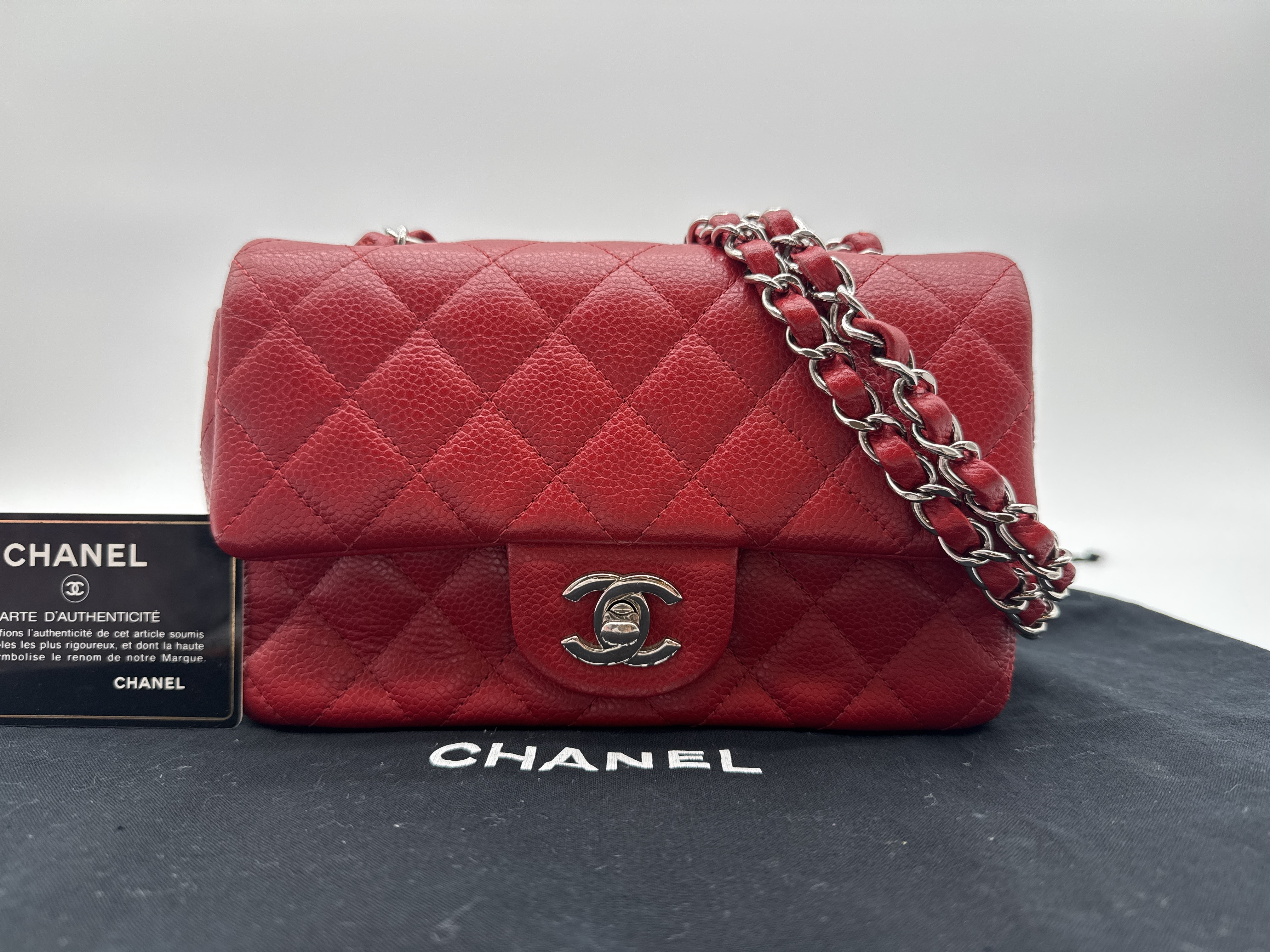 Caviar Skin Mini Matelassé Shoulder Bag