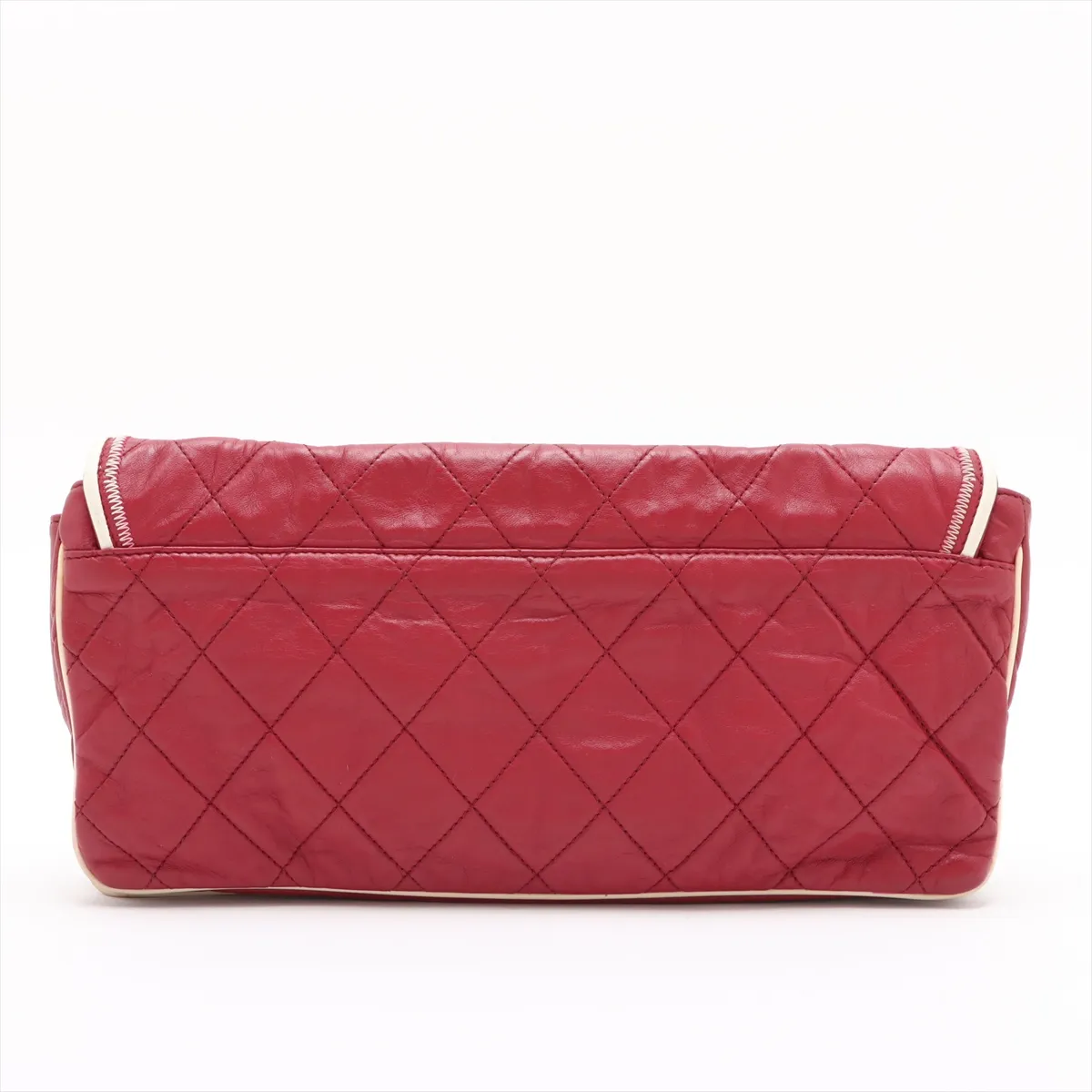2.55 Leather Chain Shoulder Bag Red Silver Hardware 12133409 No. 12 — view 2